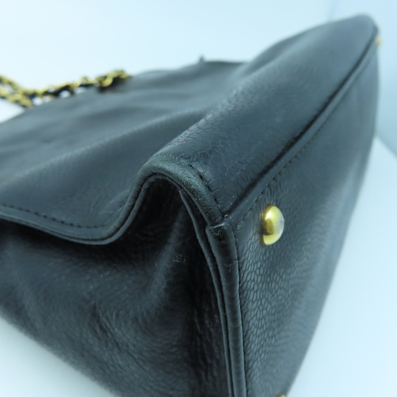 CHANEL 【激減優惠】牛皮皮革Shoulder Tote金扣鏈帶肩背袋黑色