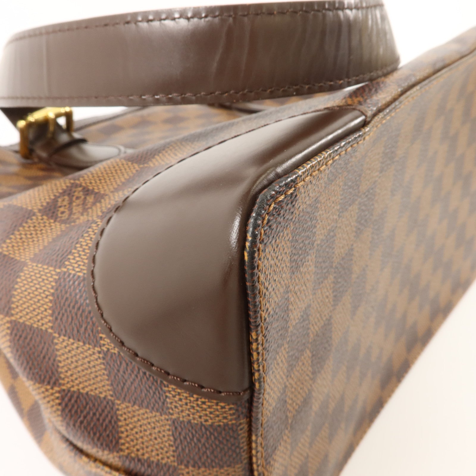 LOUIS VUITTON Damier Hampstead MM金扣手挽袋