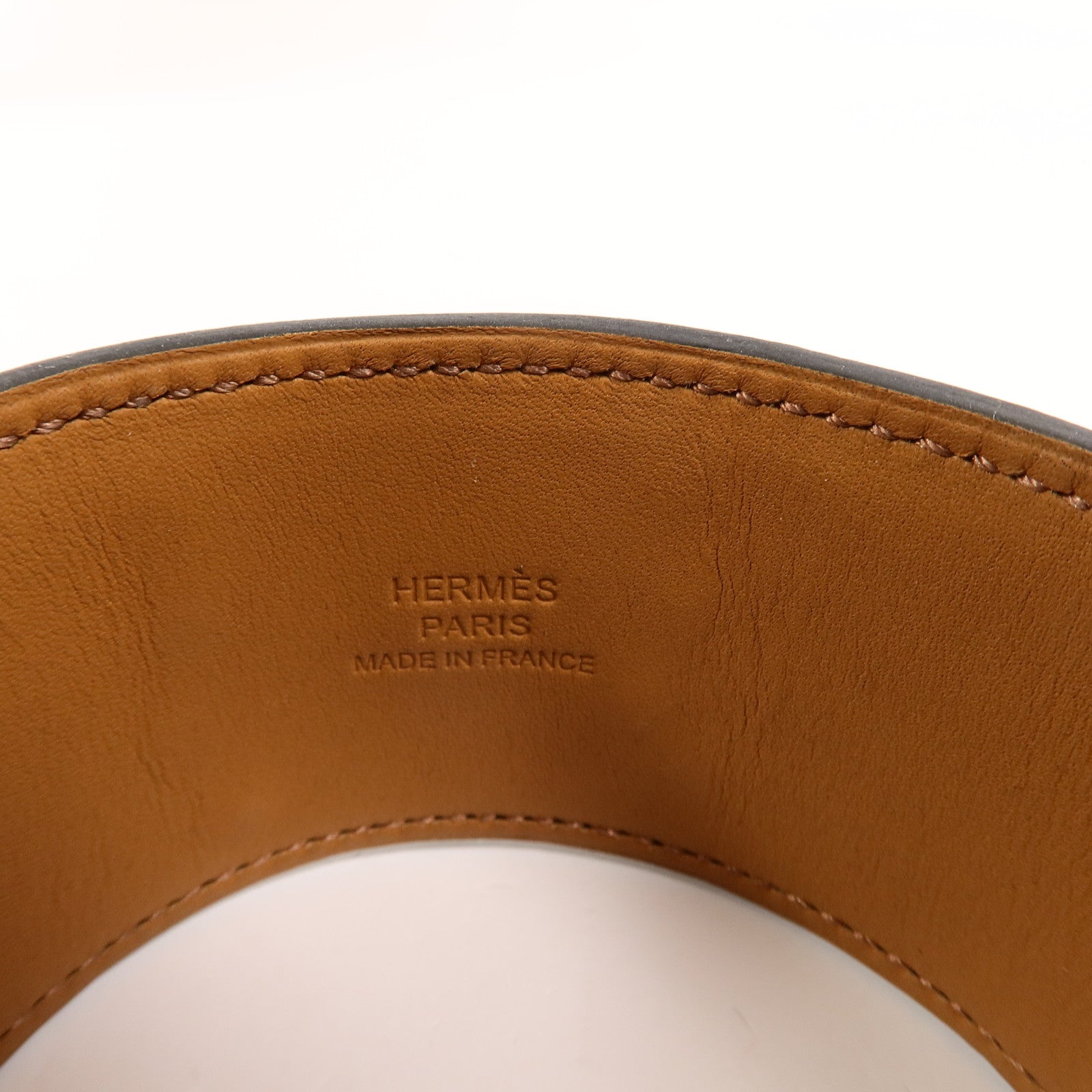 HERMES Swift皮革Collier De Chien Bracelet手帶Ebene