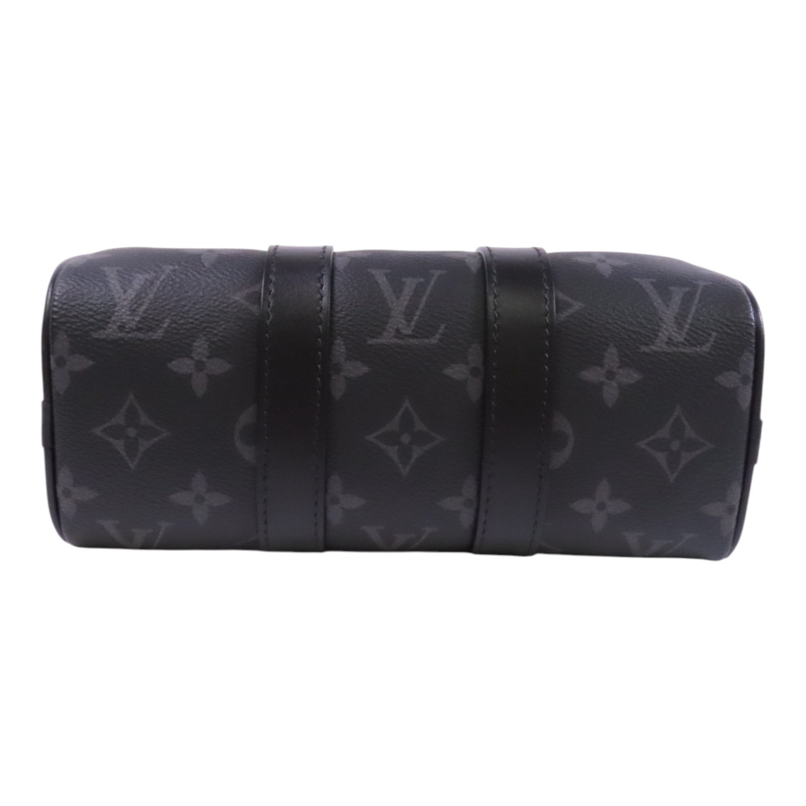 LOUIS VUITTON Monogram Eclipse Keepall XS銀扣手挽肩背兩用袋