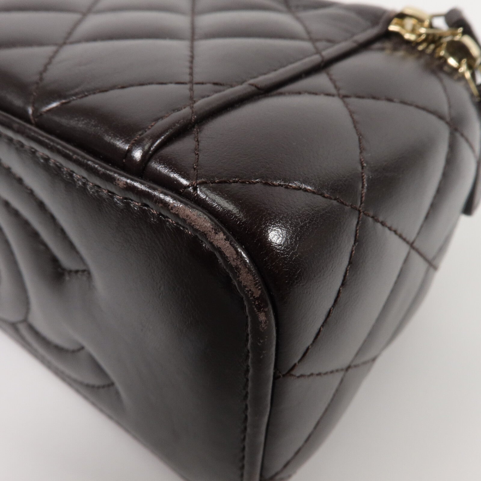 CHANEL 羊皮皮革Vanity Case鏈帶肩背袋