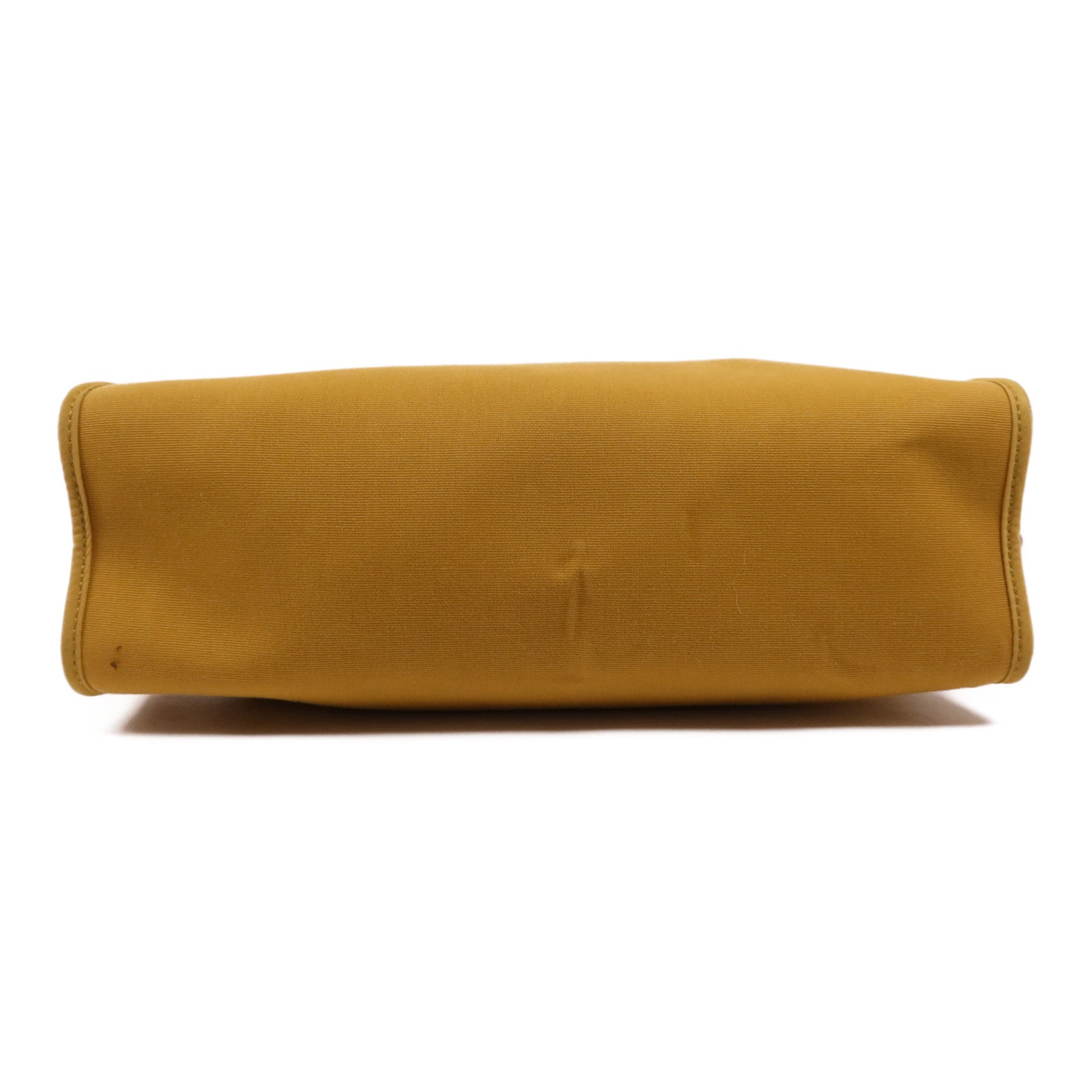 HERMES 帆布/皮革Herbag PM銀扣手挽肩背兩用袋Jaune Ambre