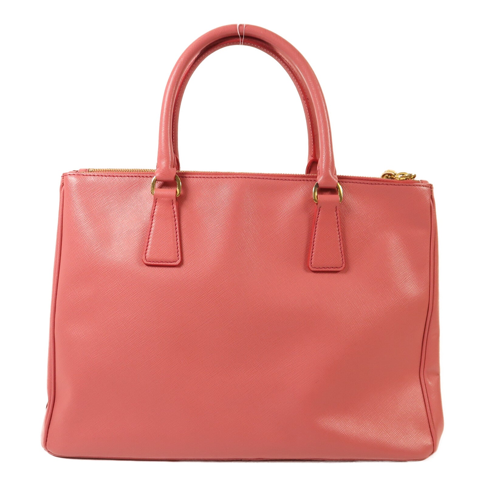 PRADA 牛皮皮革Saffiano Lux Medium Double Zipc金扣手挽袋