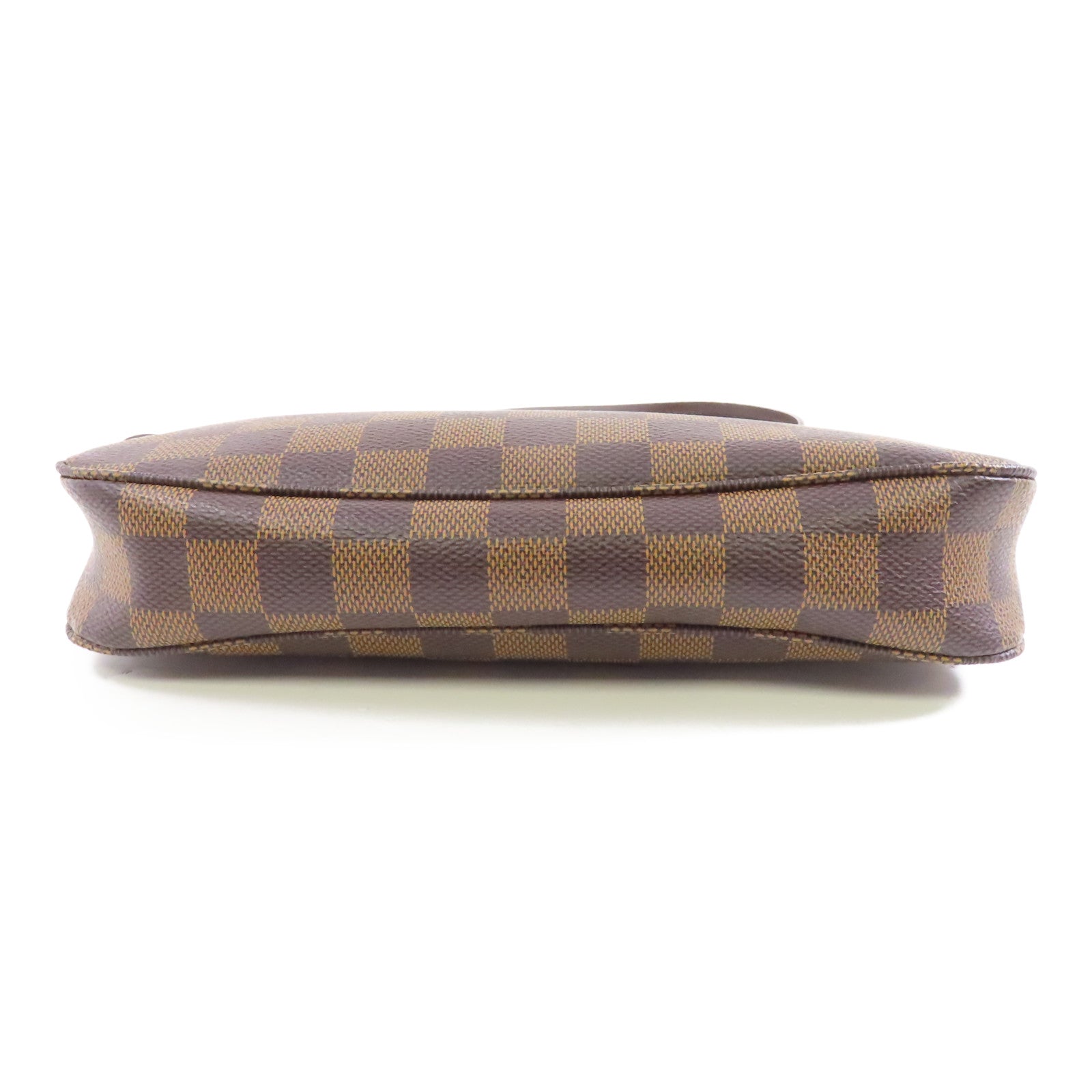 LOUIS VUITTON Damier Pochette Accessories金扣手挽袋啡色