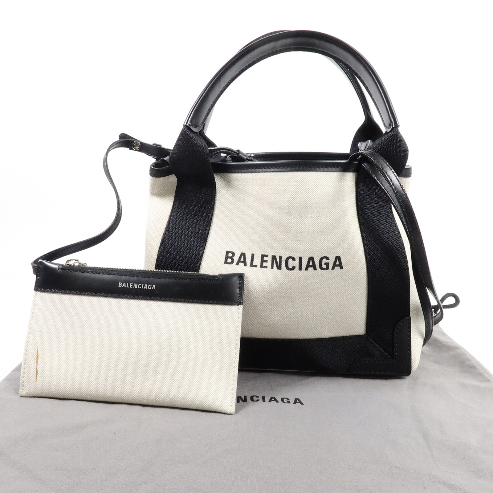 BALENCIAGA 帆布Cabas XS手挽肩背兩用袋
