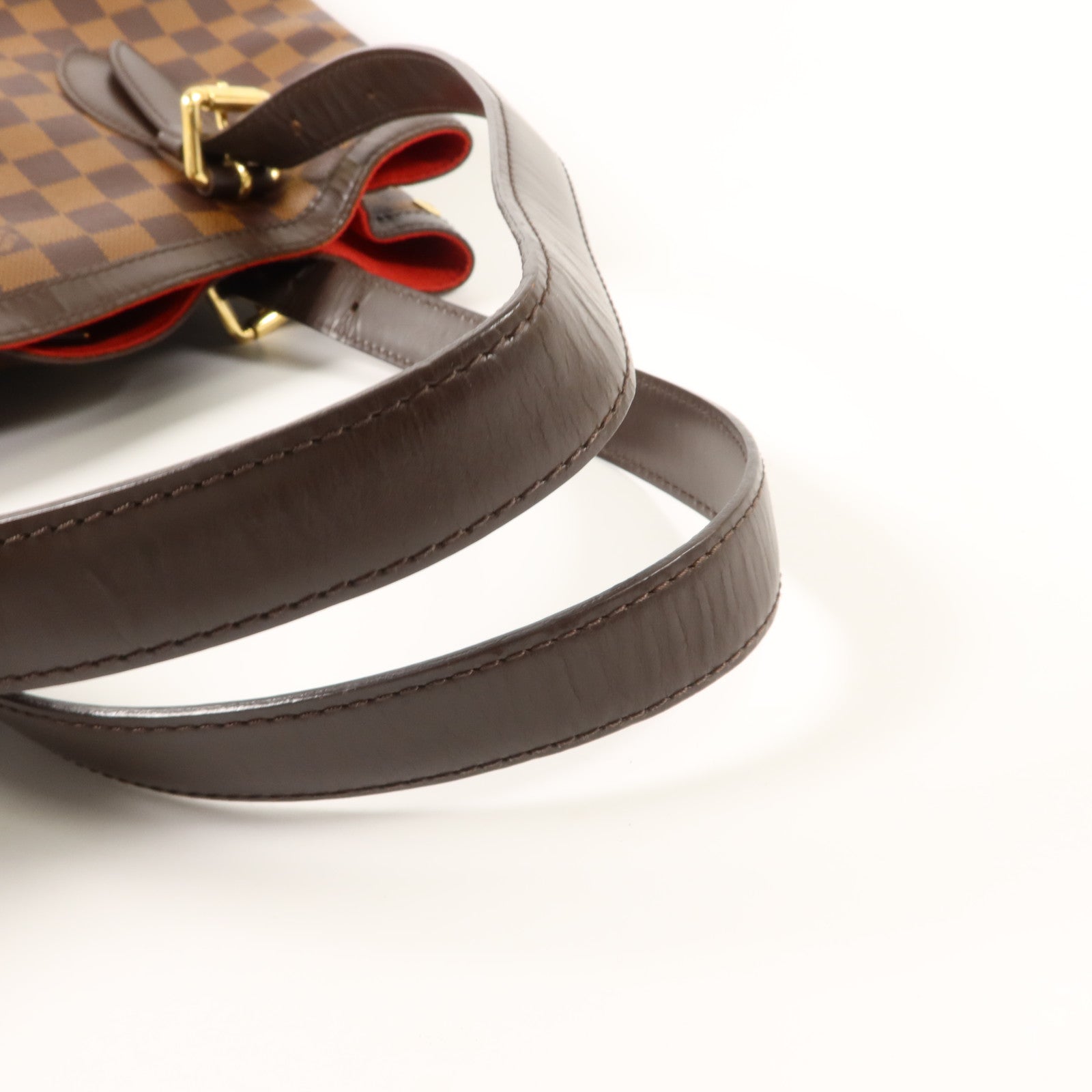 LOUIS VUITTON Damier Hampstead MM金扣手挽袋