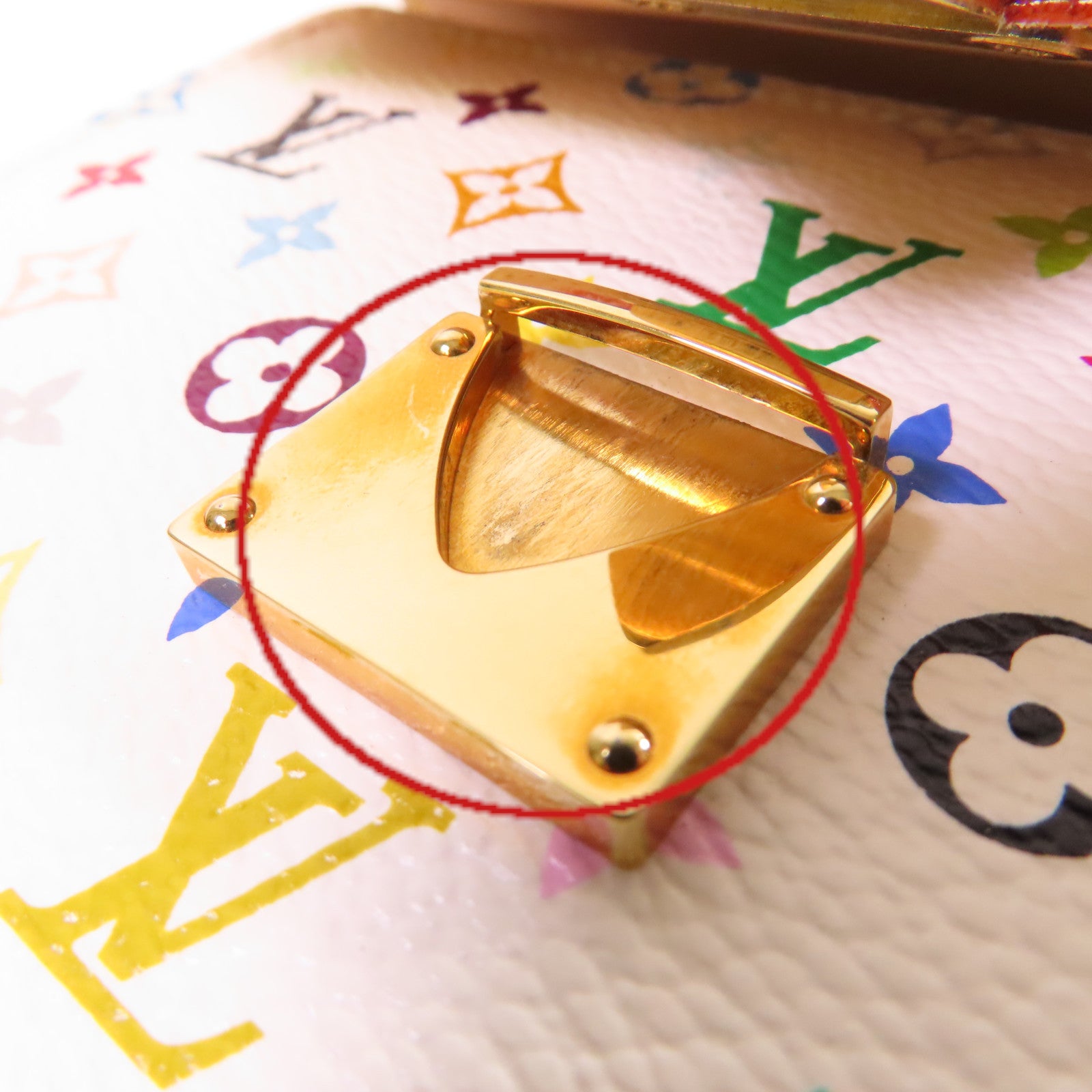 LOUIS VUITTON Monogram Multicolore Koala Short Wallet金扣短錢包白色/彩色
