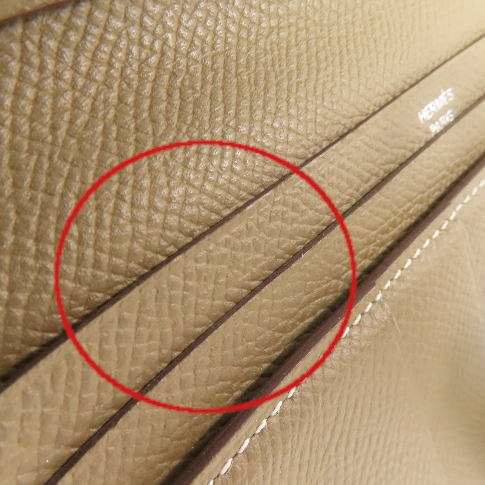 HERMES Epsom皮革Bearn Long Wallet銀扣長錢包啡色