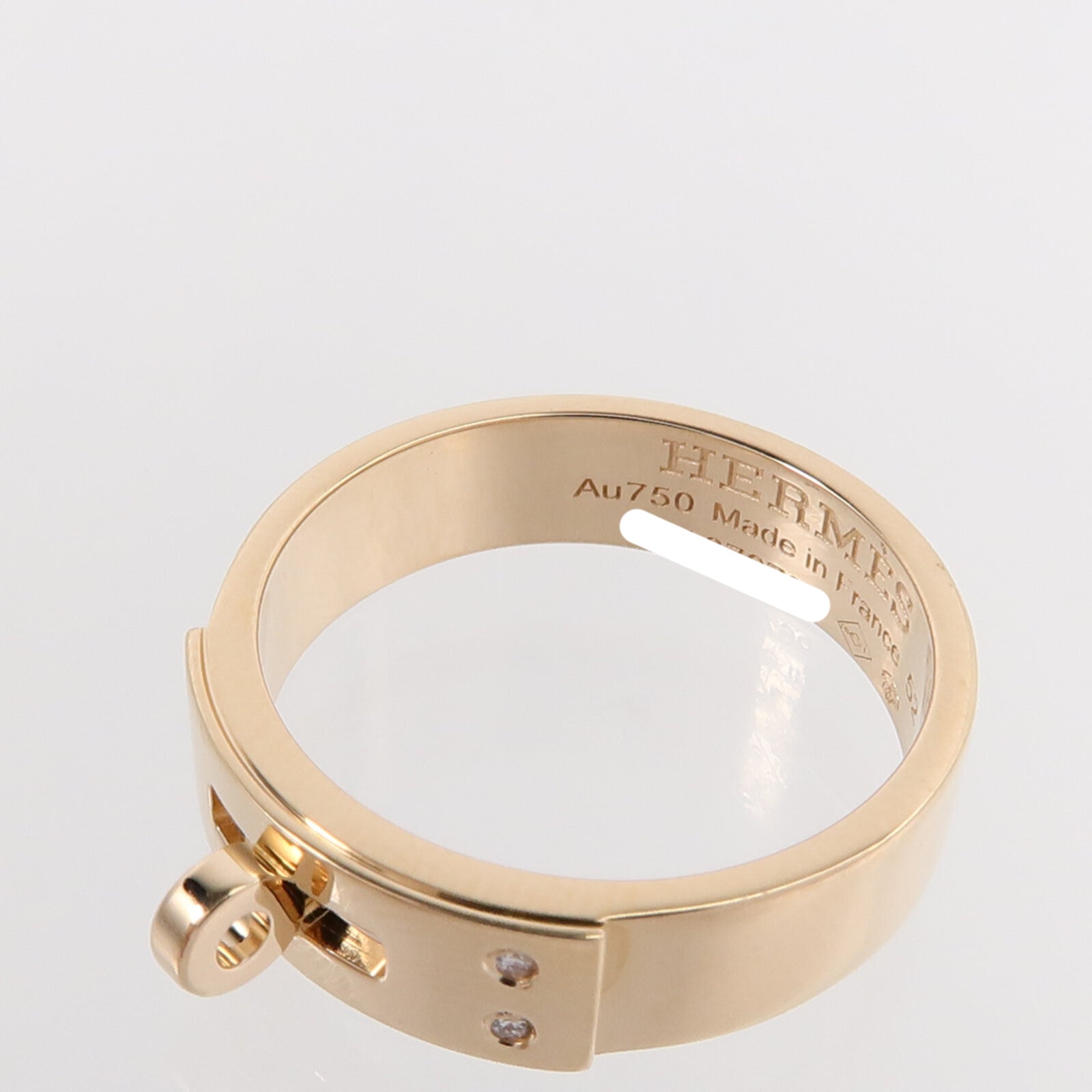 HERMES 18K玫瑰金Kelly Ring戒指