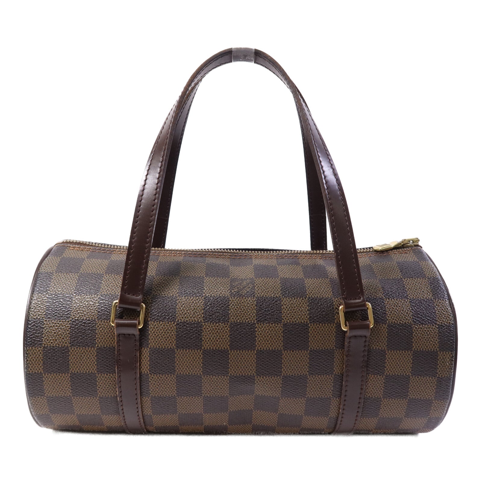 LOUIS VUITTON Damier Papillon PM金扣手挽袋