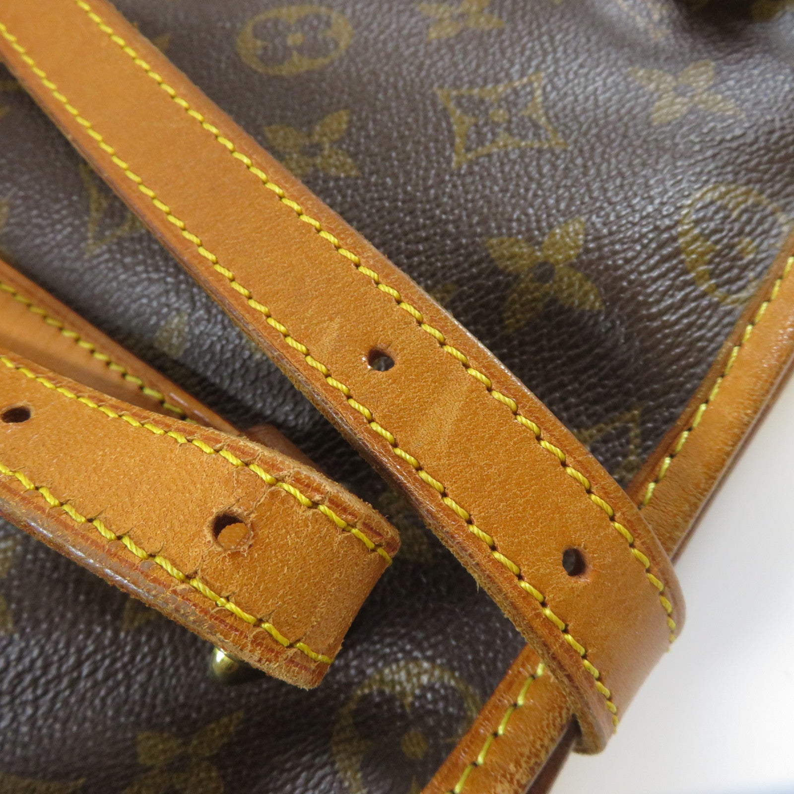 LOUIS VUITTON Monogram Bucket GM金扣手挽袋啡色