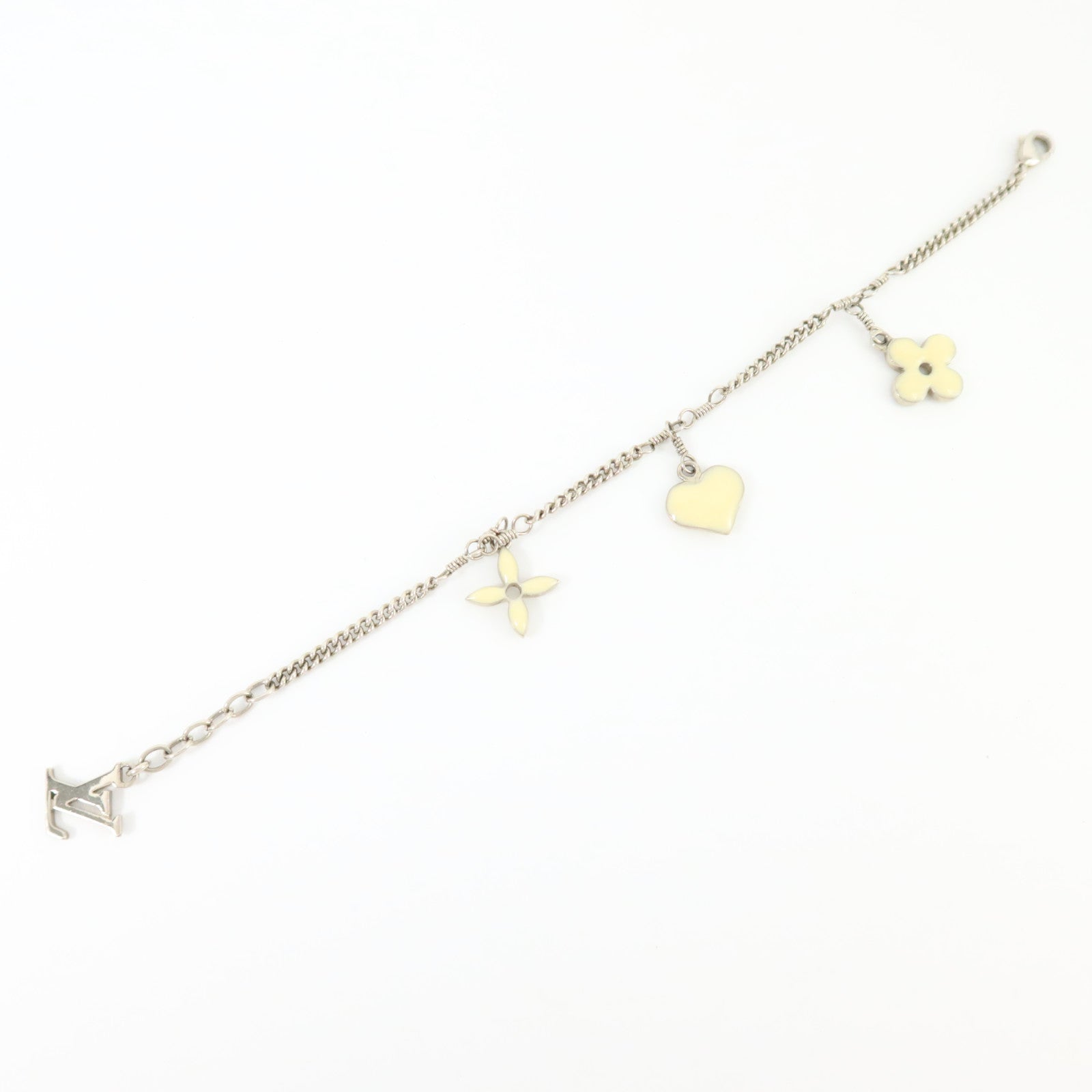 LOUIS VUITTON 金屬/PVC Bracelet Sweet Monogram銀扣手鏈