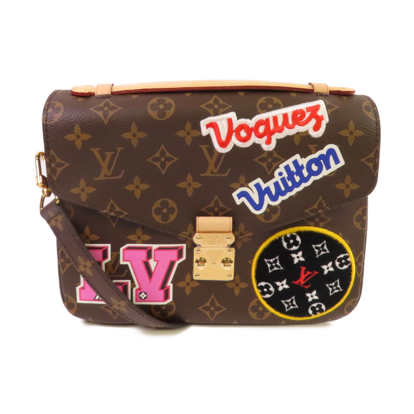 LOUIS VUITTON Monogram Pochette Metis 2Way Shoulder Bag金扣手挽肩背兩用袋啡色