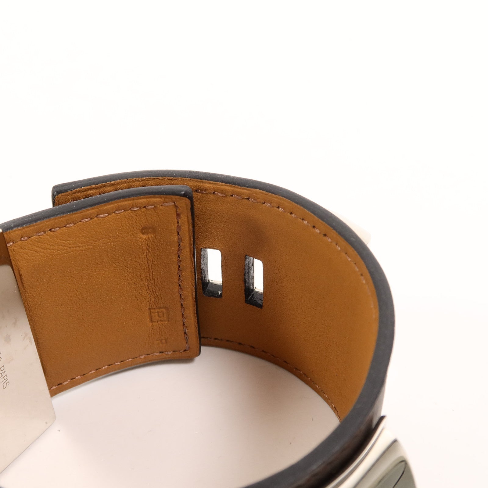HERMES Swift皮革Collier De Chien Bracelet手帶Ebene