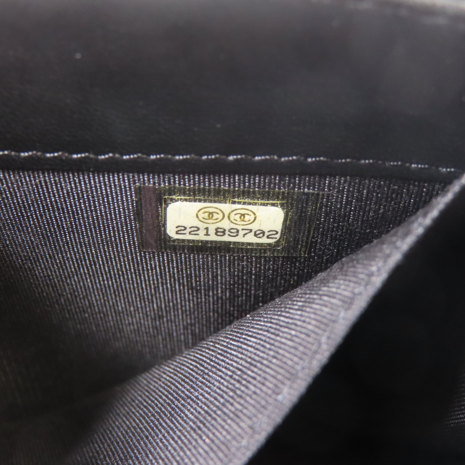CHANEL 羊皮皮革Boy Wallet On Chain金扣鏈帶肩背袋黑色