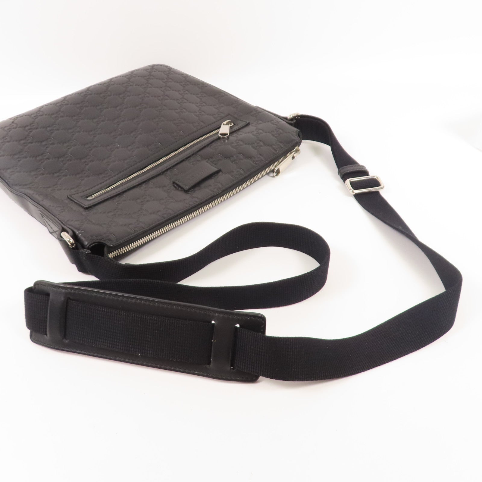 GUCCI GG SHW Shoulder Bag Calfskin Leather 406408 Black