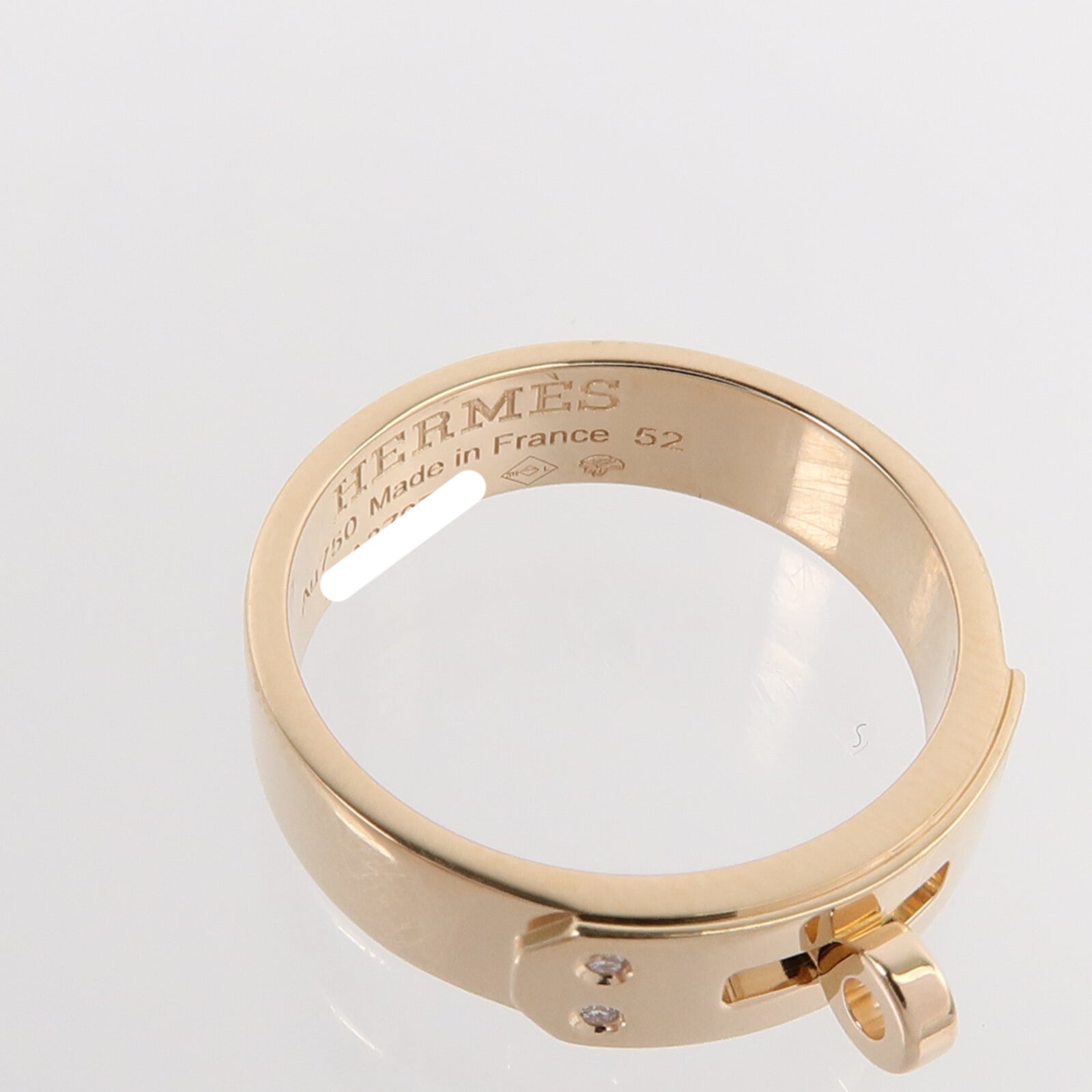 HERMES 18K玫瑰金Kelly Ring戒指