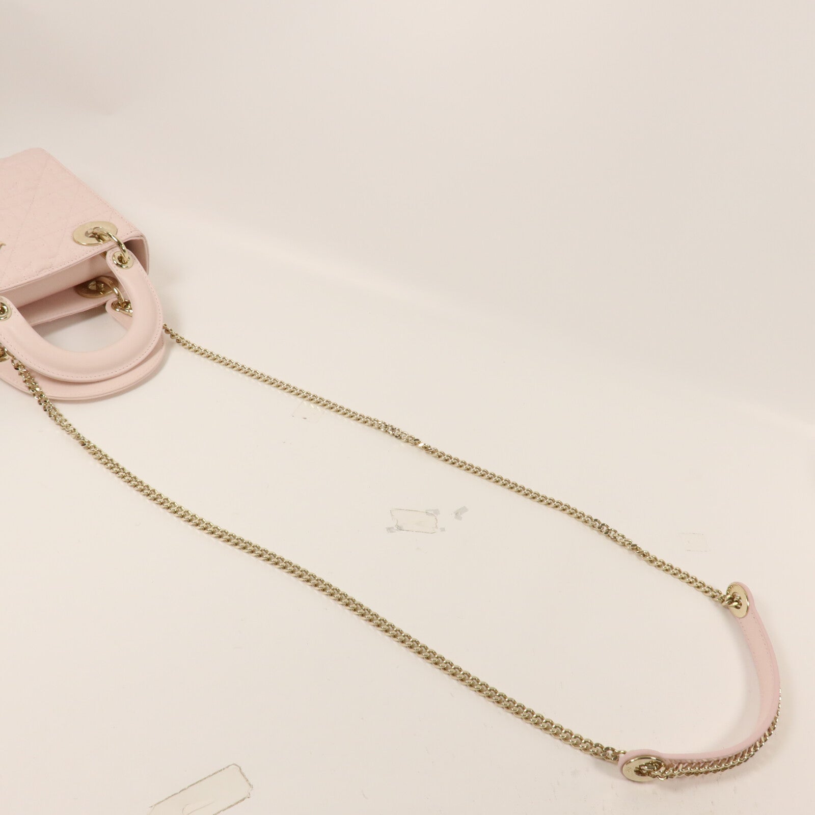 Dior 羊皮皮革Lady Dior Mini鏈帶手挽肩背兩用袋