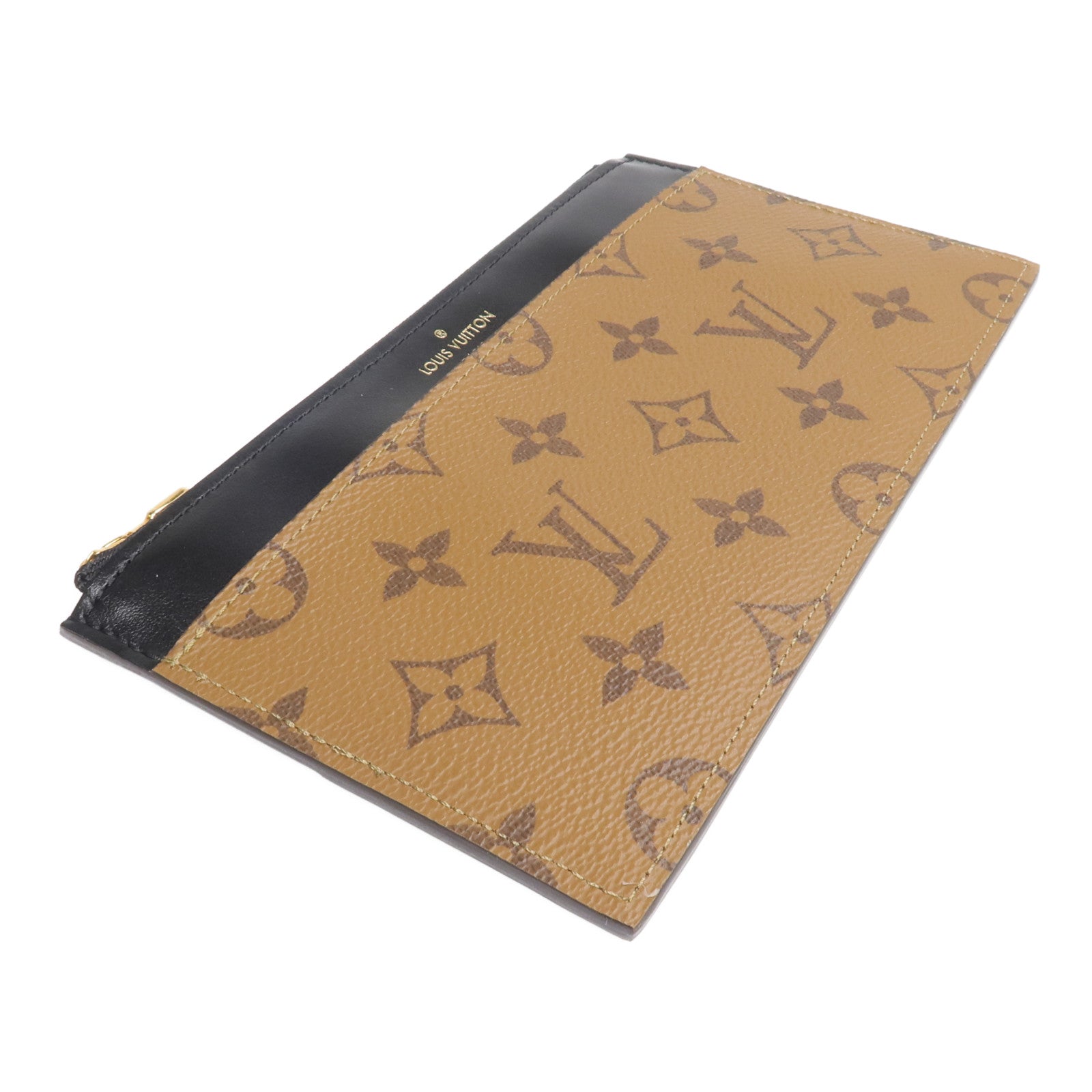 LOUIS VUITTON Monogram Reverse Slim Purse金扣長錢包