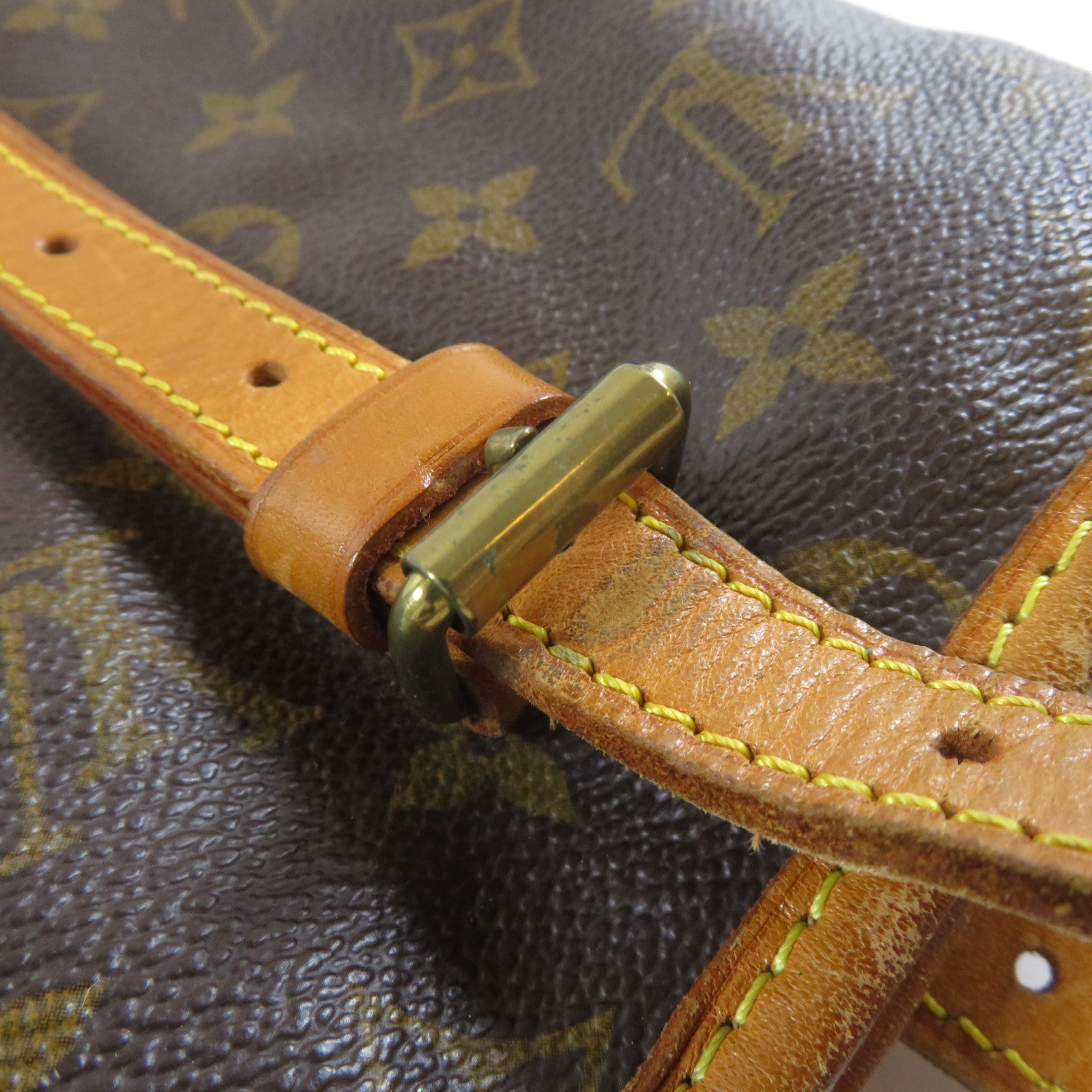 LOUIS VUITTON Monogram Bucket GM金扣手挽袋啡色