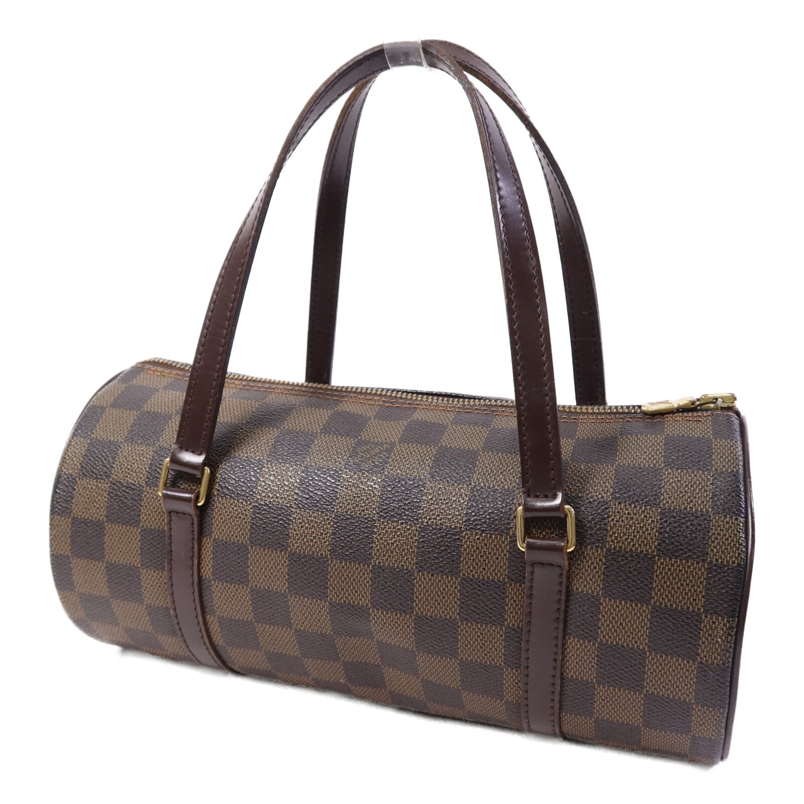 LOUIS VUITTON Damier Papillon PM金扣手挽袋
