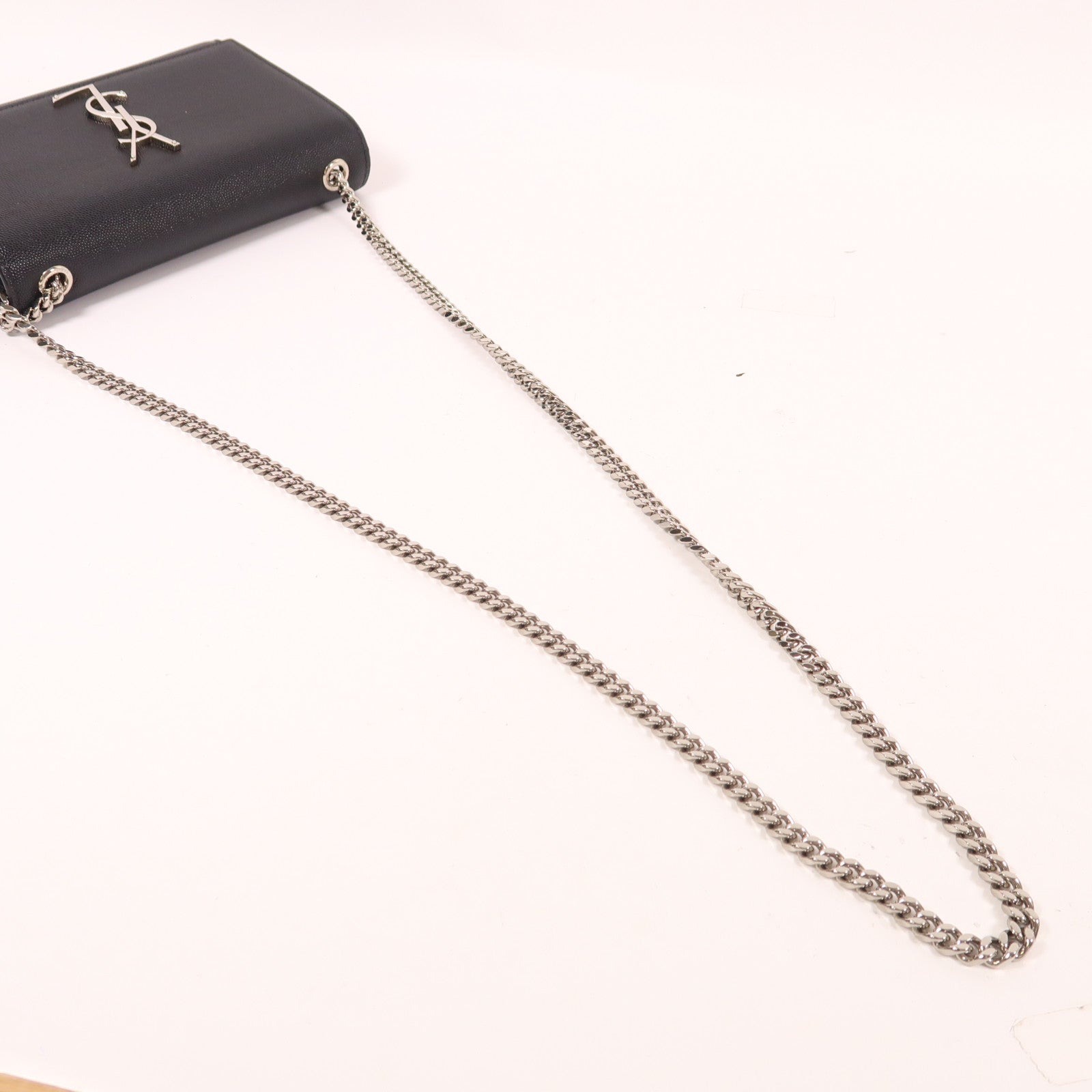SAINT LAURENT 牛皮皮革Kate銀扣肩背袋