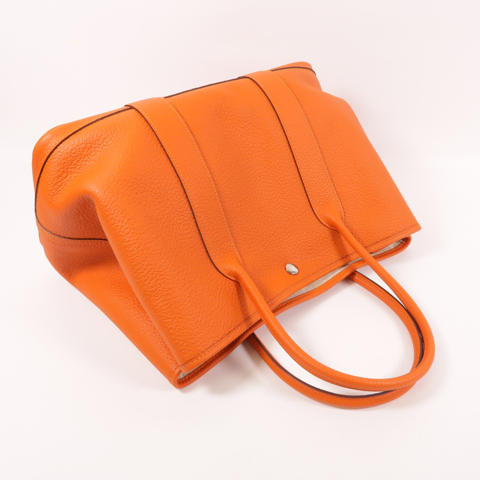 HERMES Negonda皮革Garden Party PM銀扣手挽袋
