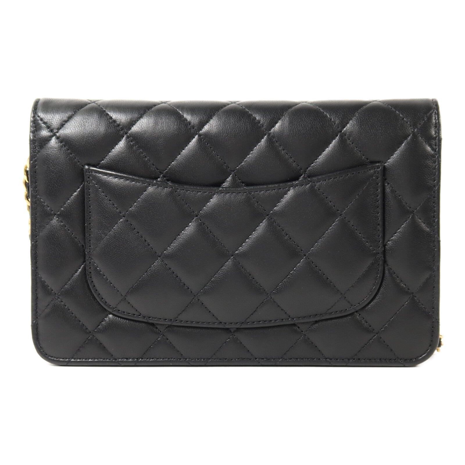 CHANEL 羊皮皮革WOC Wallet On Chain金扣鏈帶肩背袋