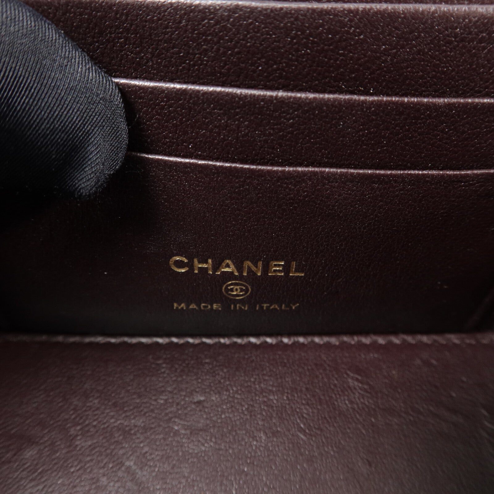 CHANEL 羊皮皮革Vanity Case鏈帶肩背袋