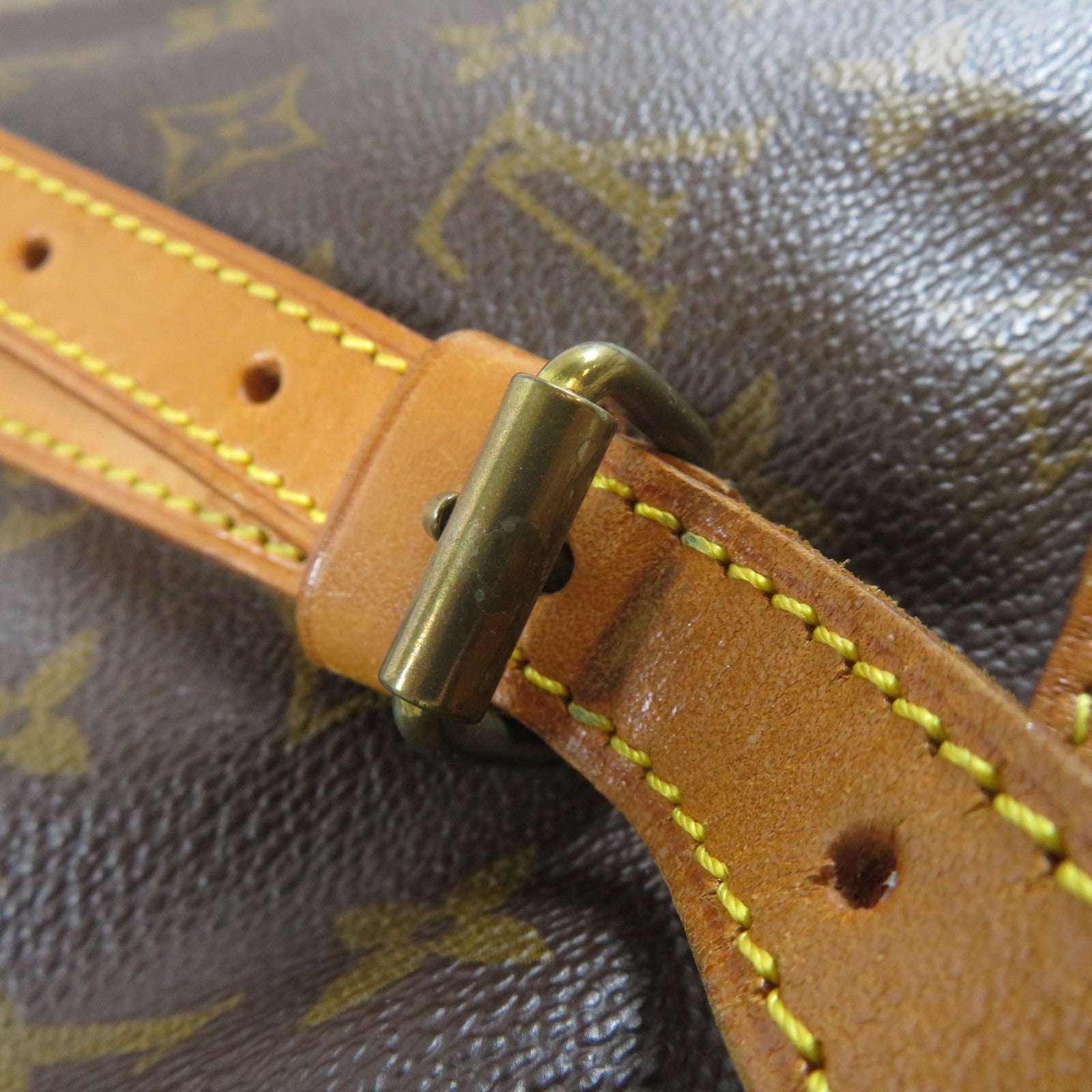 LOUIS VUITTON Monogram Bucket GM金扣手挽袋啡色