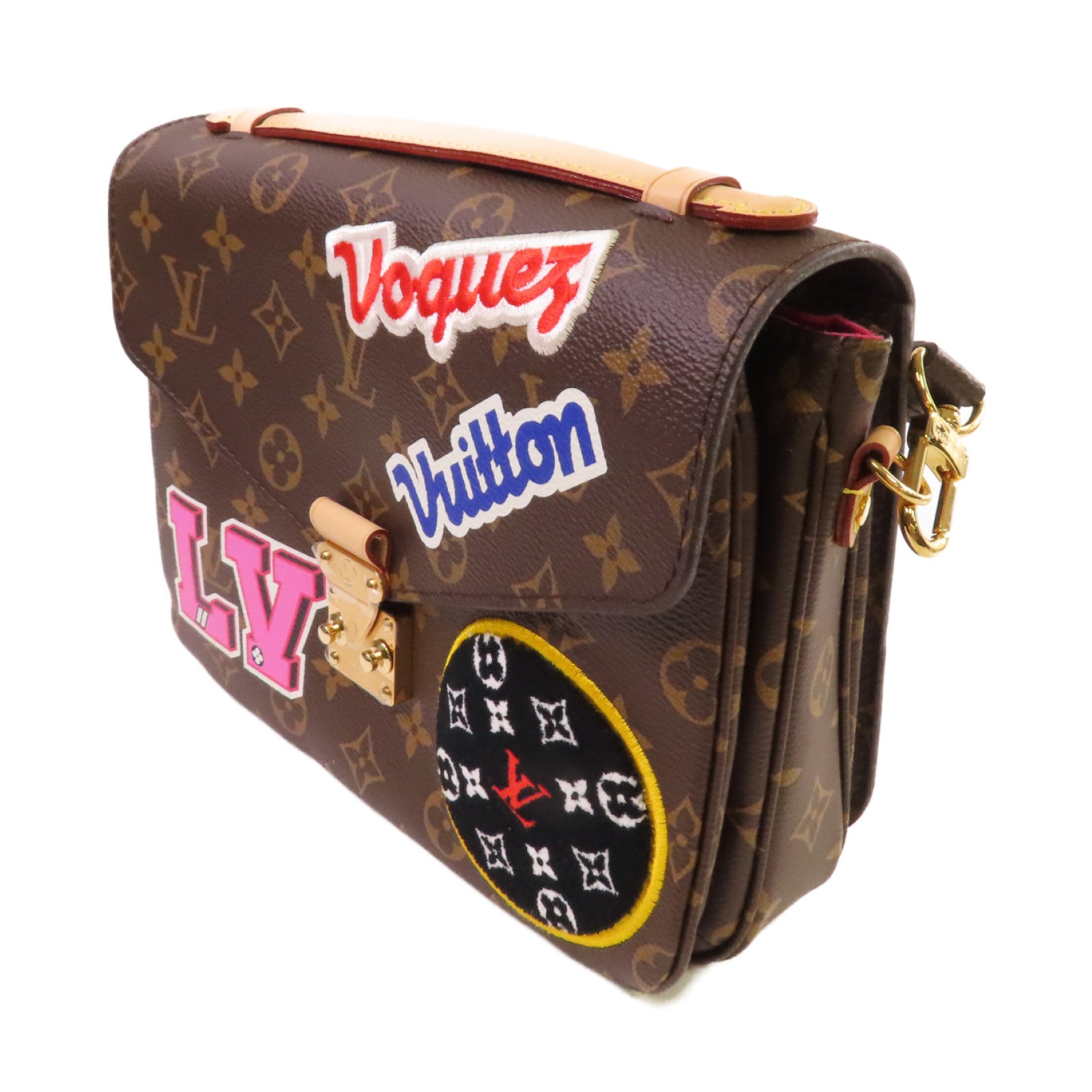 LOUIS VUITTON Monogram Pochette Metis 2Way Shoulder Bag金扣手挽肩背兩用袋啡色