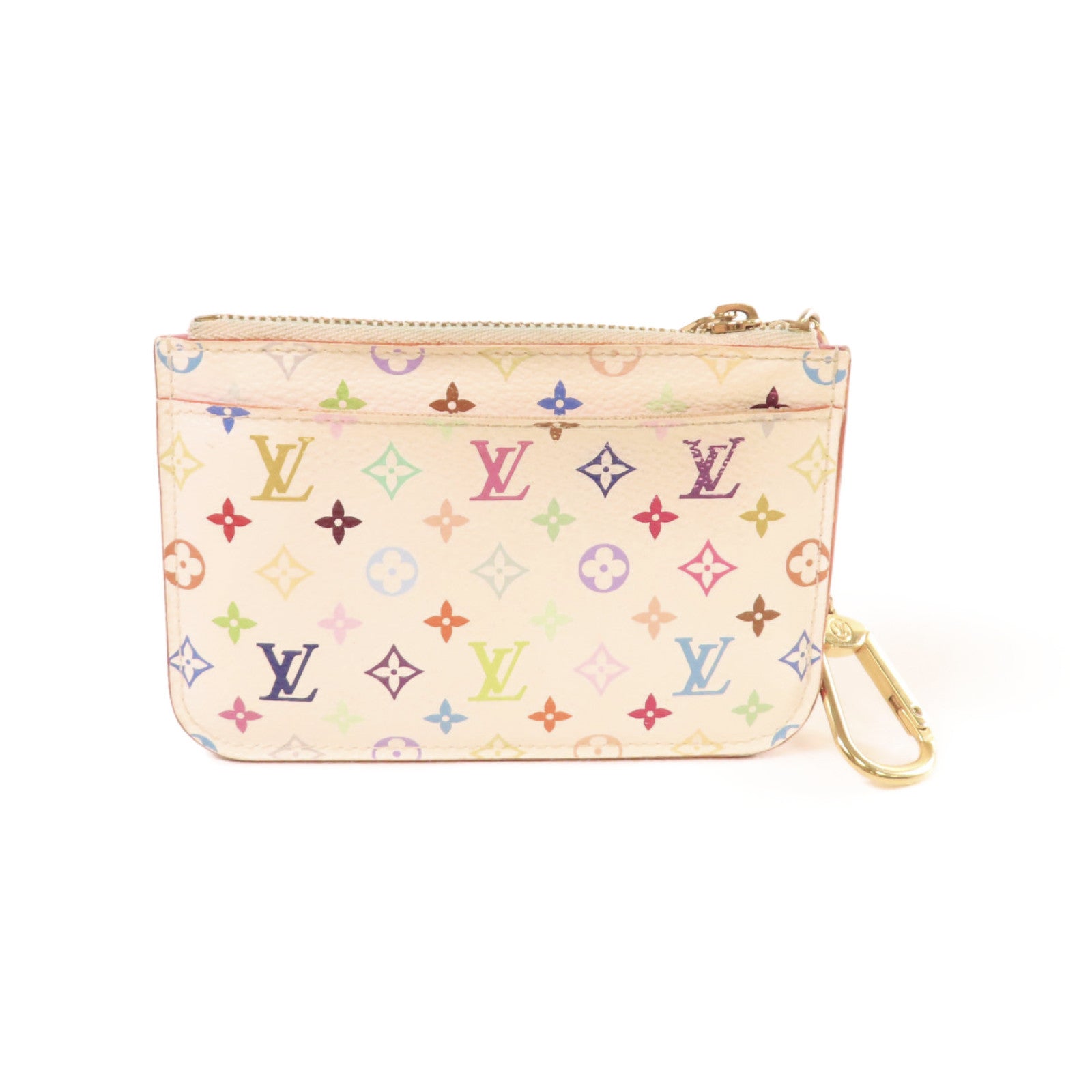 LOUIS VUITTON 【激減優惠】Monogram Multicolore Pochette Cles Key Pouch金扣零錢鑰匙包白色/彩色