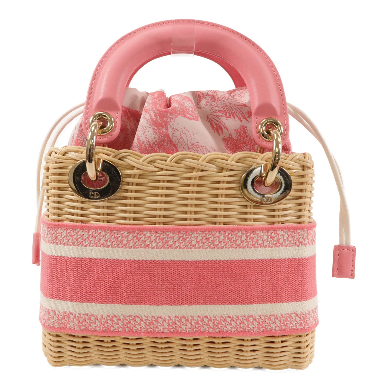 Dior 藤料Wicker Dioriviera Lady Dior手挽肩背兩用袋