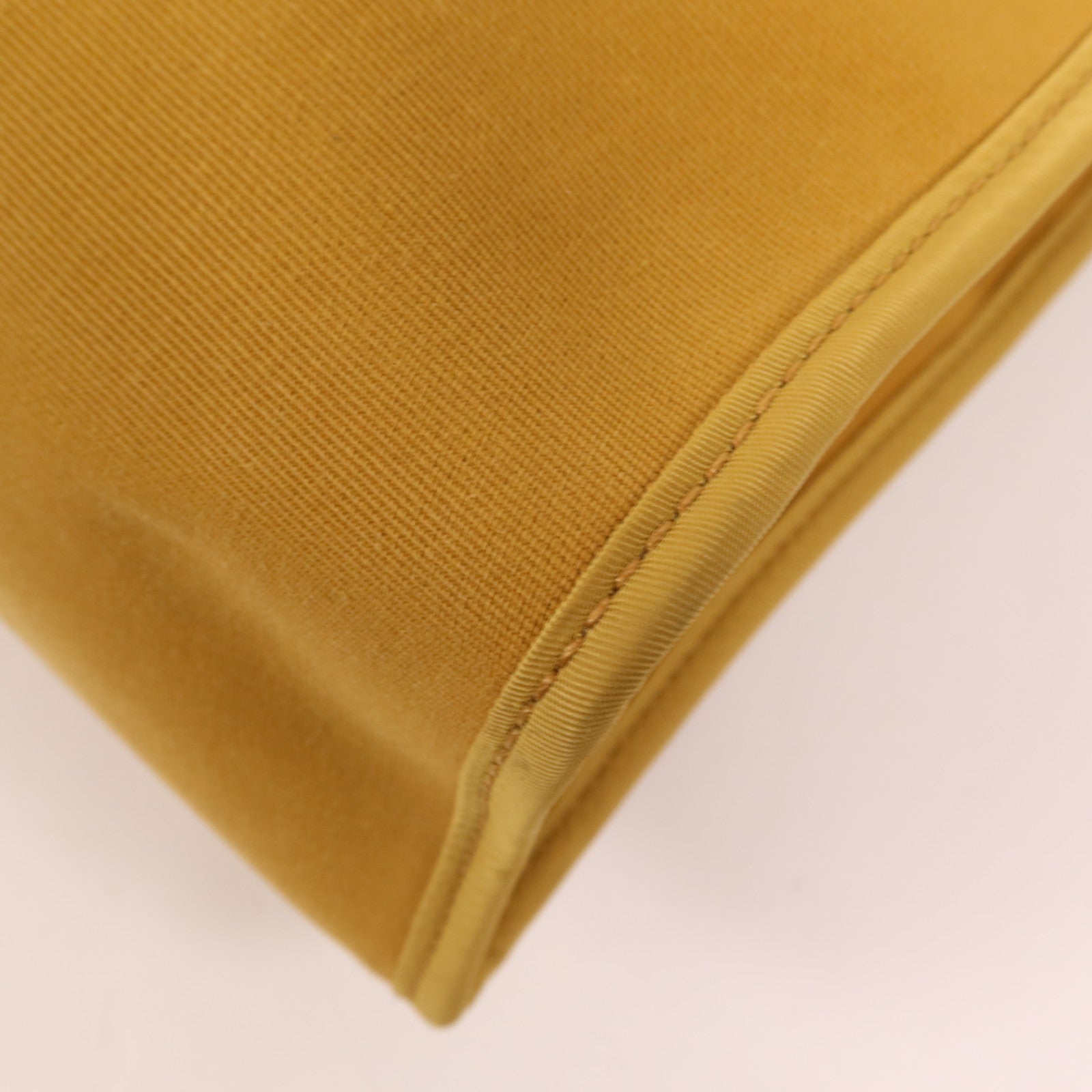 HERMES 帆布/皮革Herbag PM銀扣手挽肩背兩用袋Jaune Ambre