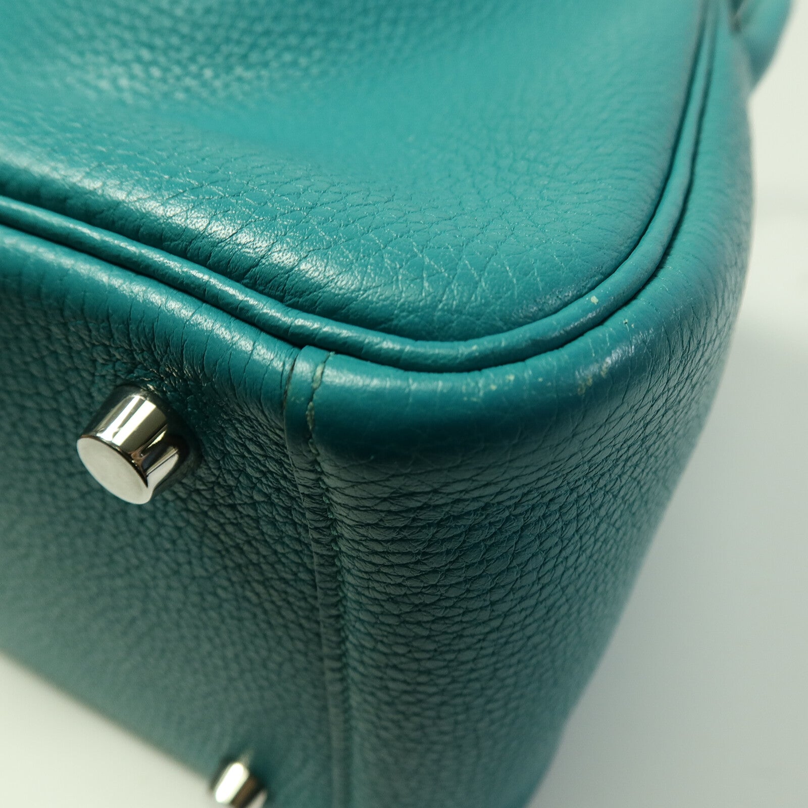 HERMES 皮革Lindy 26手挽肩背兩用袋Bleu Paon
