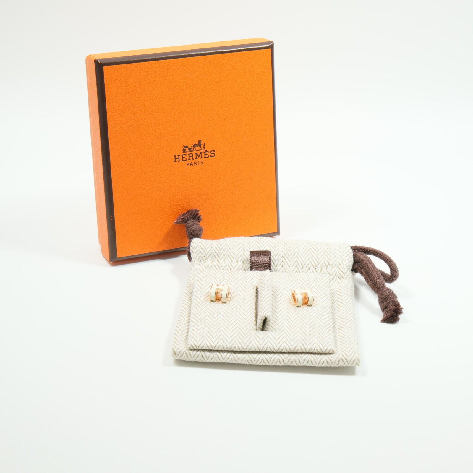 HERMES 琺瑯/金屬Mini Pop H Earrings耳環