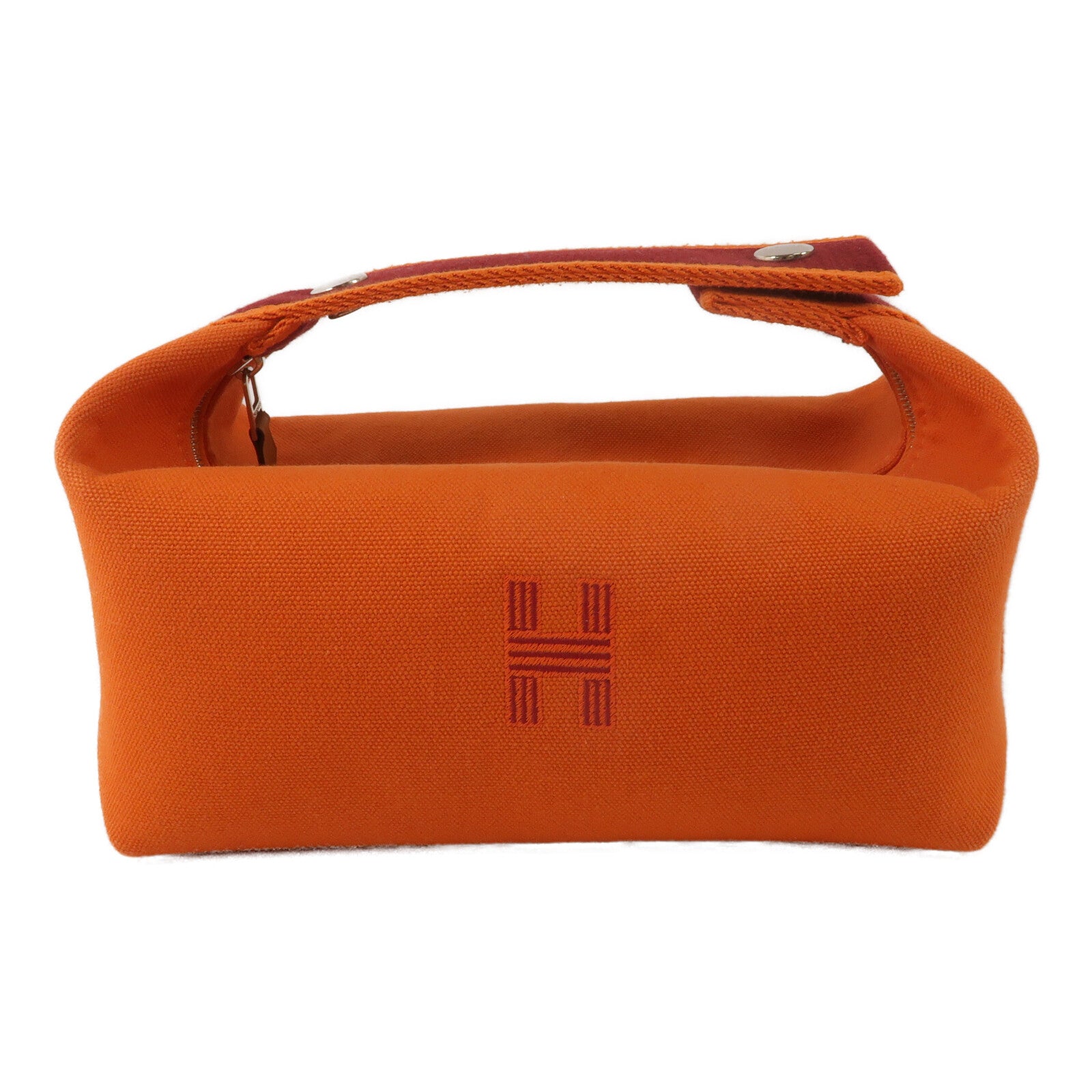 HERMES 帆布Bride A Brac PM手挽袋Orange