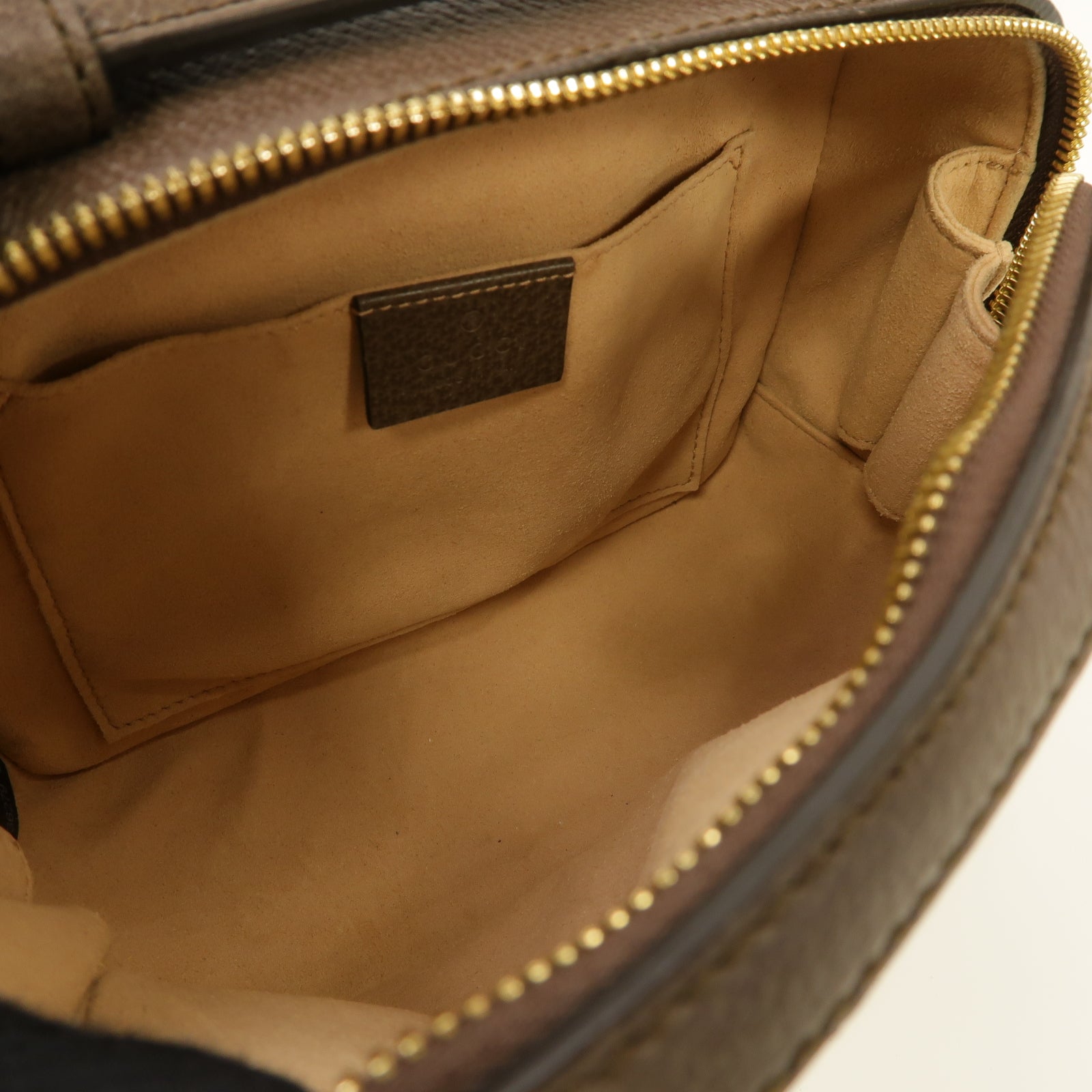 GUCCI 塗層帆布Ophidia GG Mini金扣肩背袋棕色
