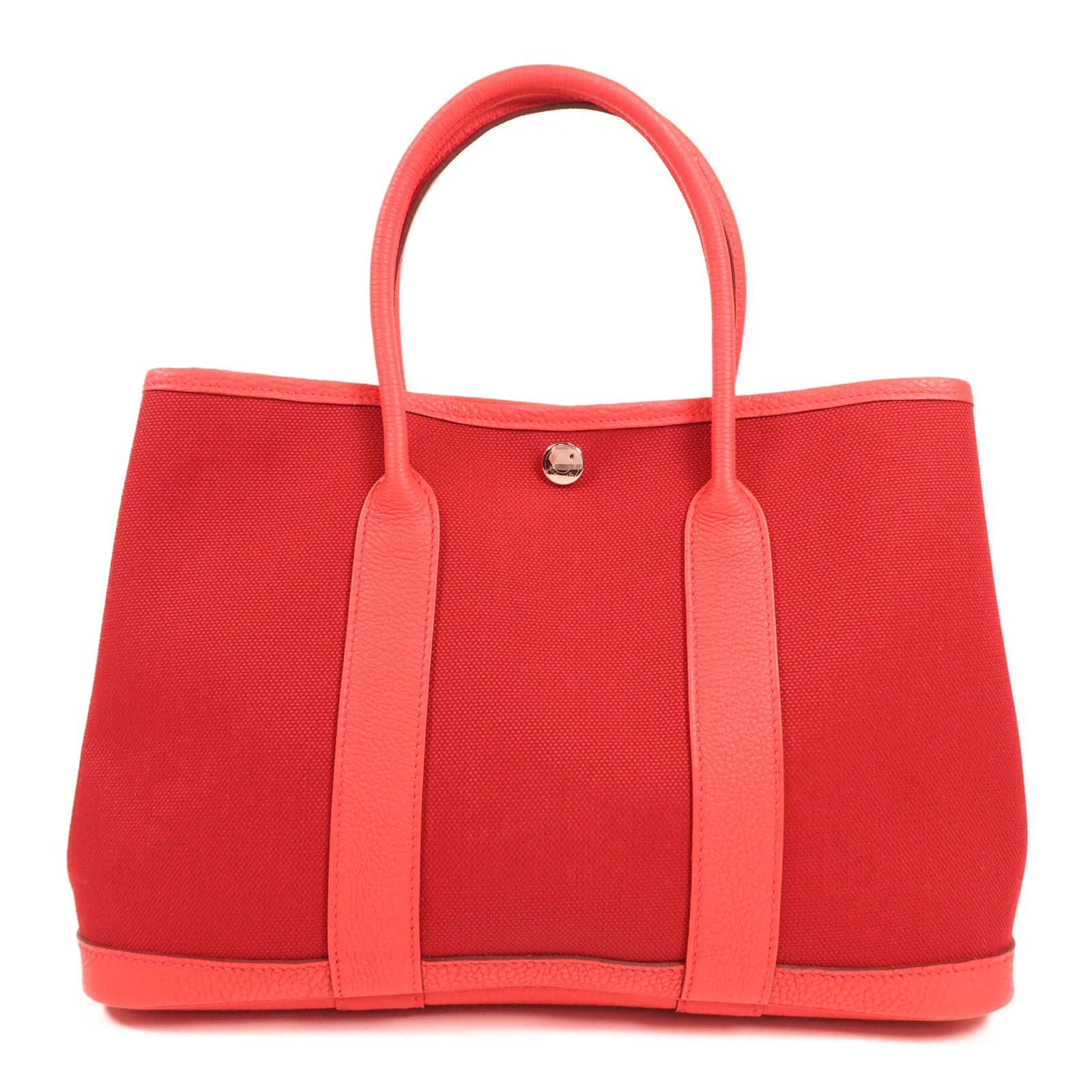 HERMES PHW Garden Party TPM Tote Bag Canvas Bougainvillea