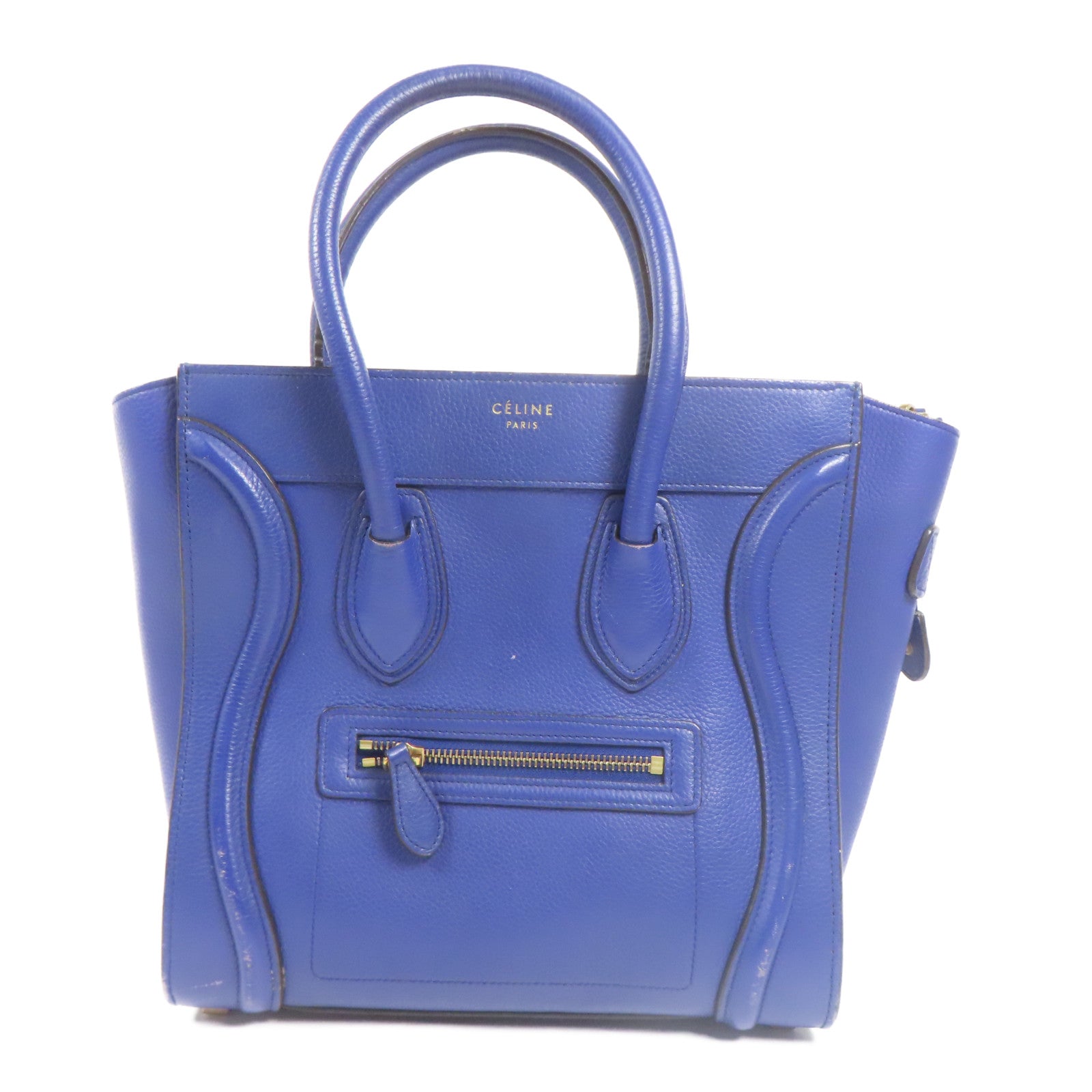 CELINE 牛皮皮革Micro Luggage金扣肩背袋