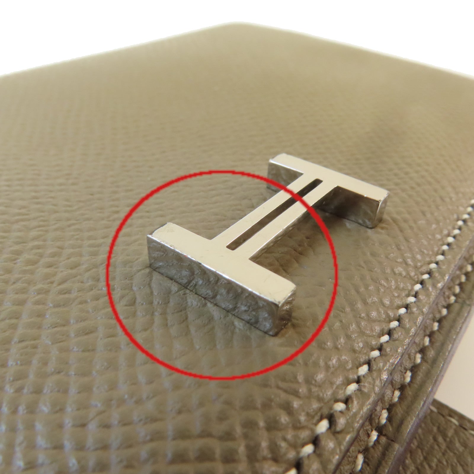 HERMES Epsom皮革Bearn Long Wallet銀扣長錢包啡色