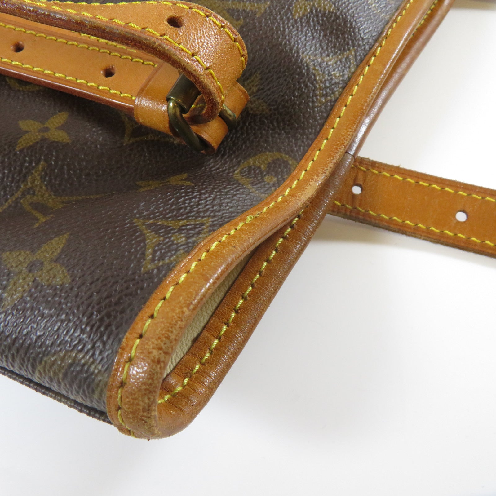 LOUIS VUITTON Monogram Bucket GM金扣手挽袋啡色