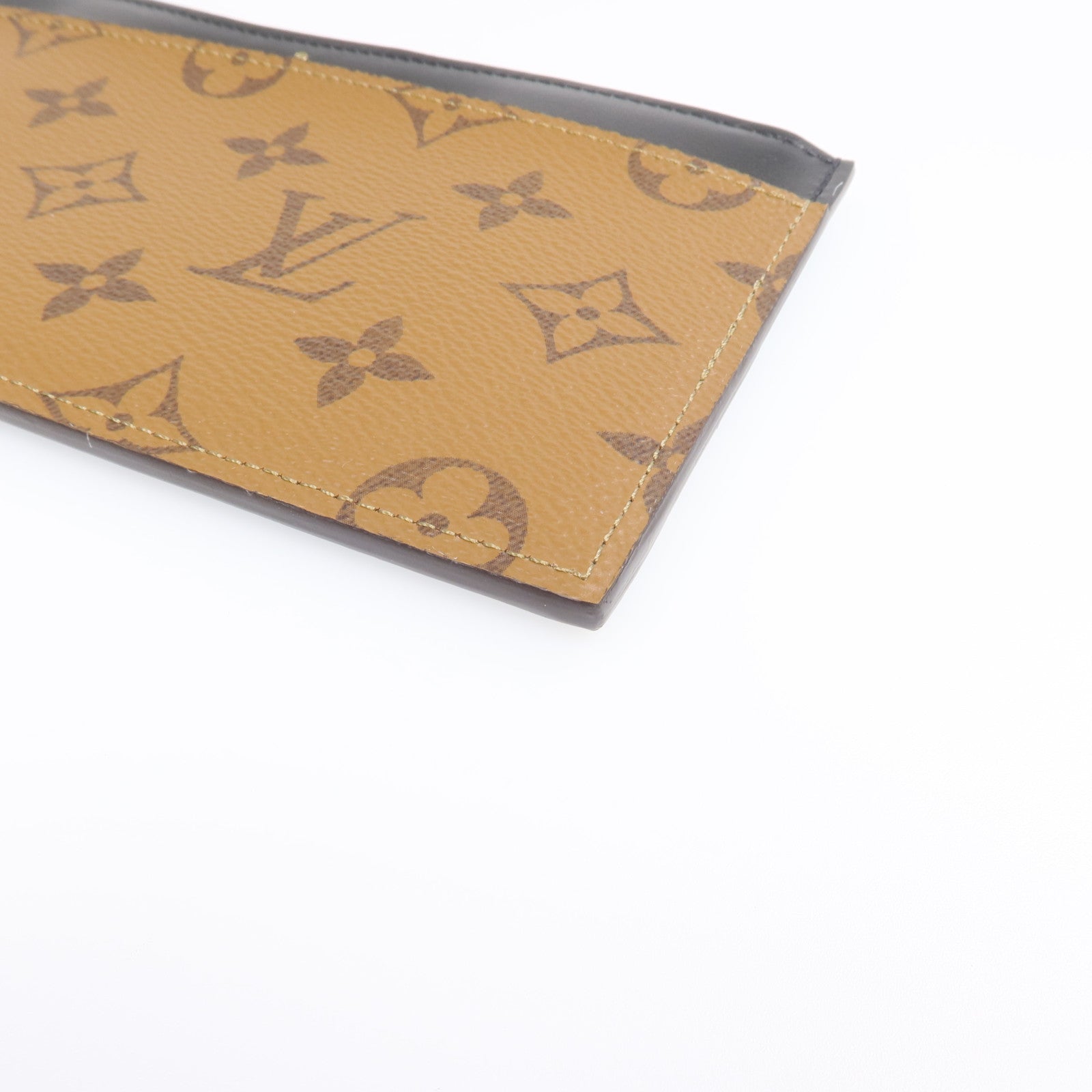 LOUIS VUITTON Monogram Reverse Slim Purse金扣長錢包
