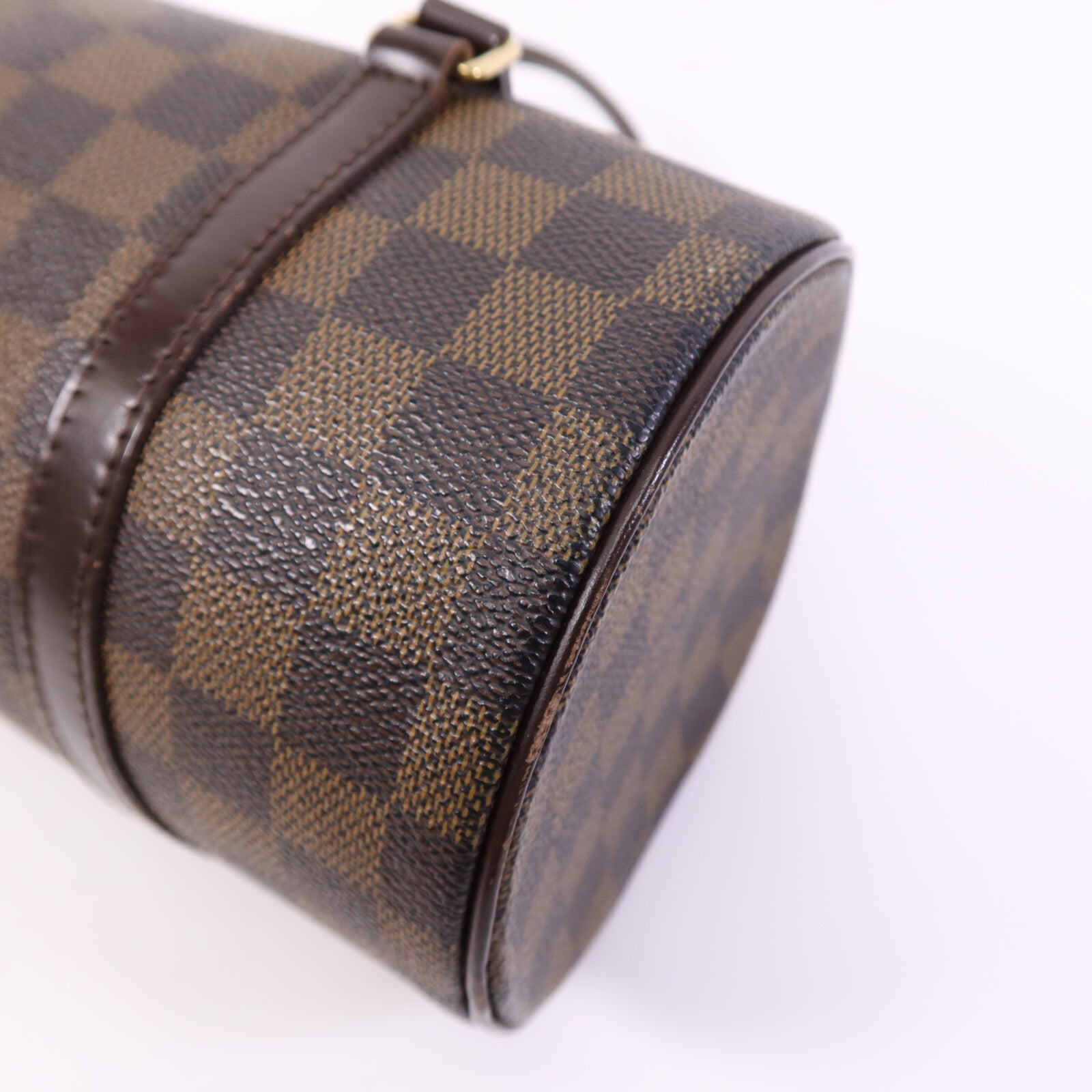LOUIS VUITTON Damier Papillon PM金扣手挽袋
