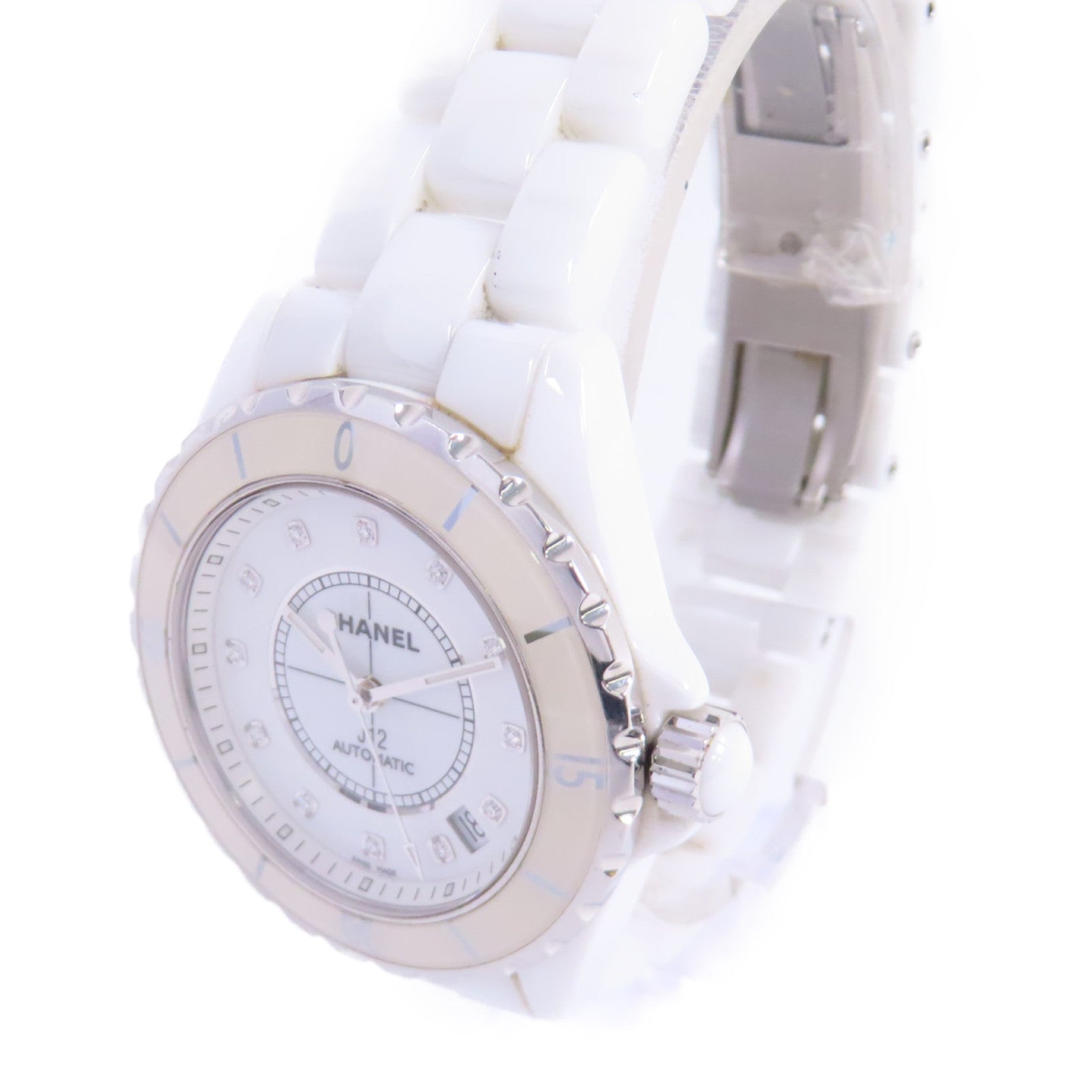 CHANEL J12 Watch陶瓷銀扣自動機芯手錶白色