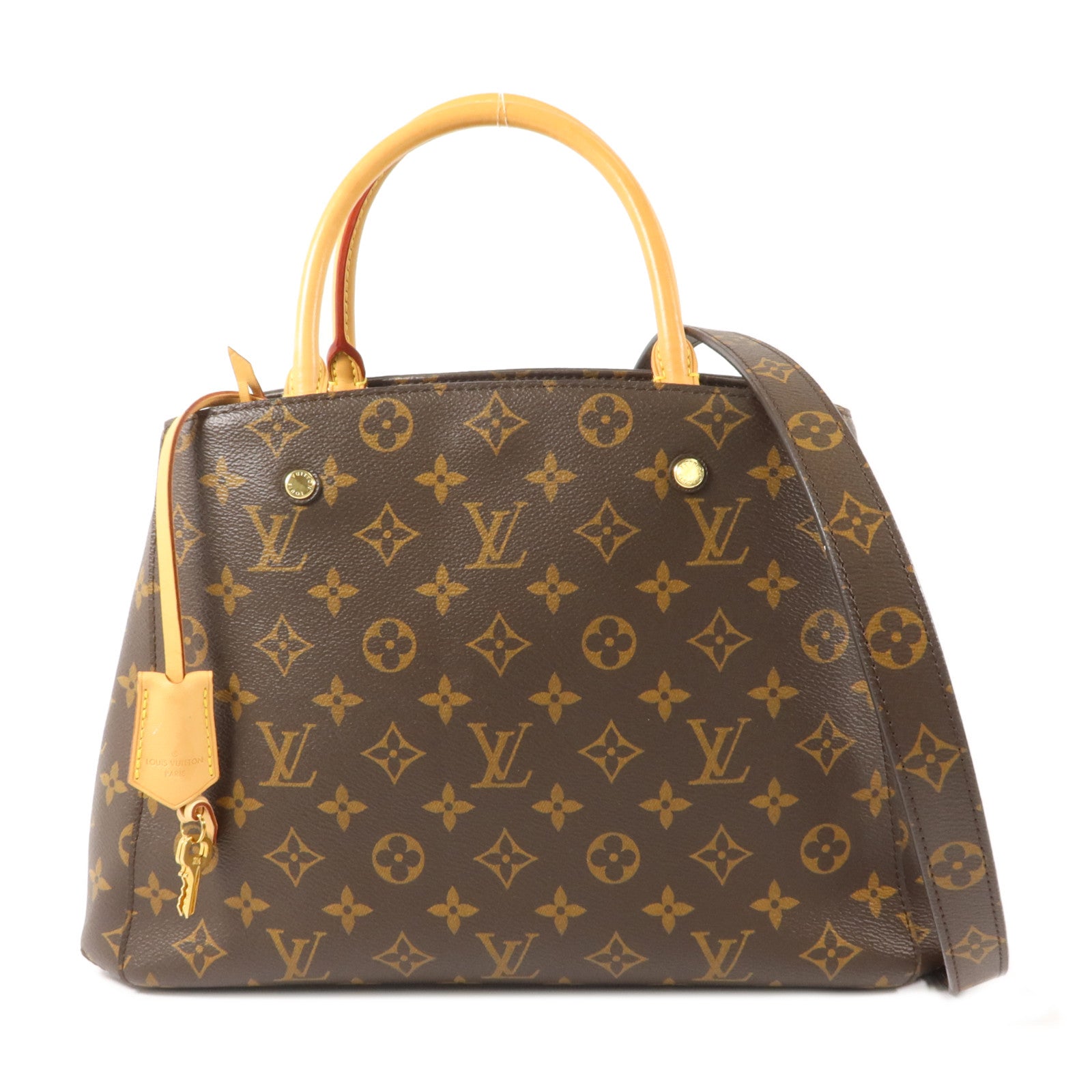 LOUIS VUITTON Monogram Montaigne MM金扣手挽肩背兩用袋