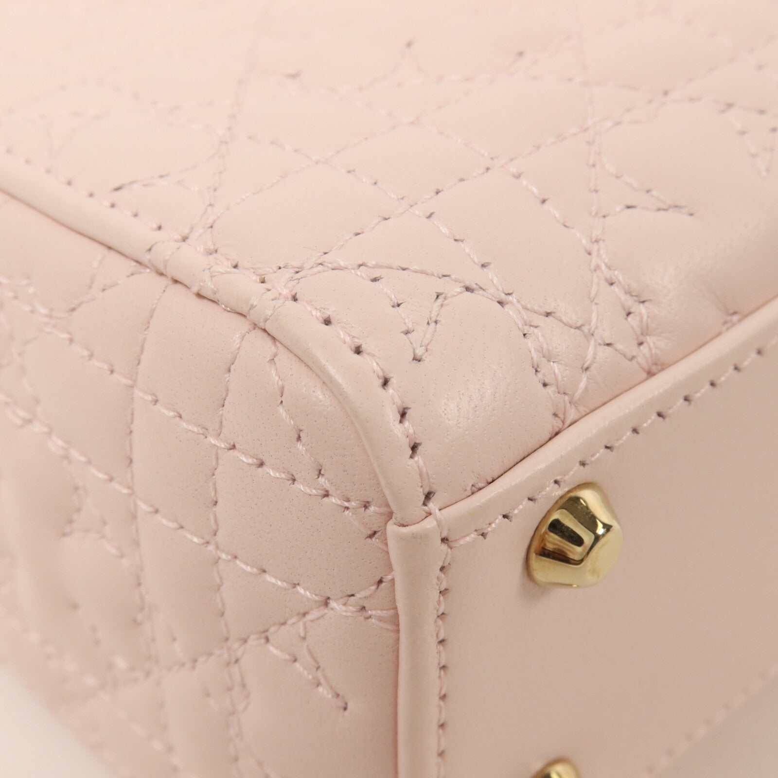 Dior 羊皮皮革Lady Dior Mini鏈帶手挽肩背兩用袋
