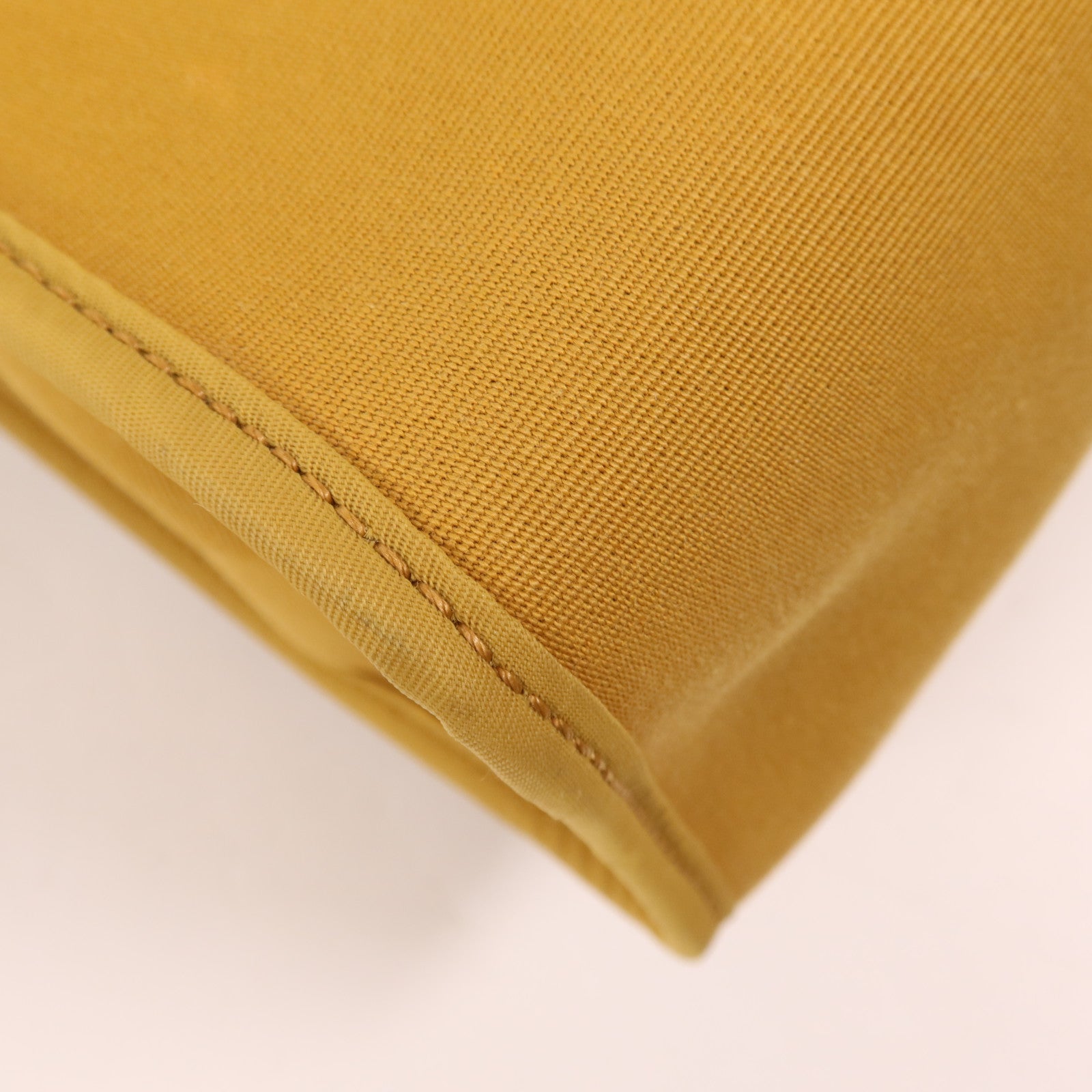 HERMES 帆布/皮革Herbag PM銀扣手挽肩背兩用袋Jaune Ambre