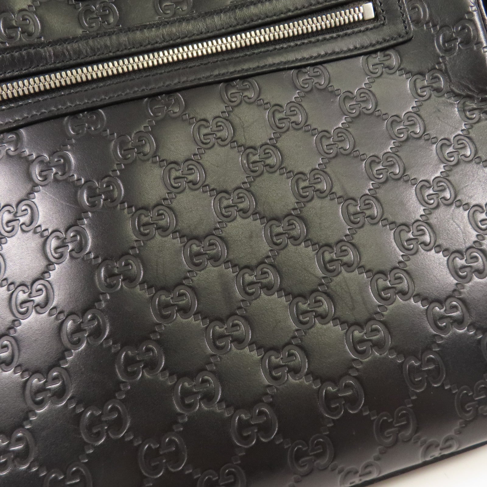 GUCCI GG SHW Shoulder Bag Calfskin Leather 406408 Black