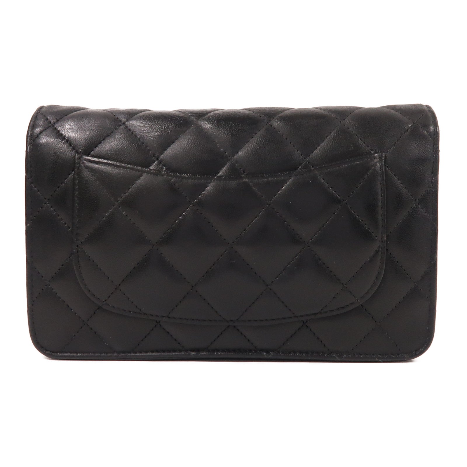 CHANEL 羊皮皮革WOC Wallet On Chain銀扣鏈帶肩背袋